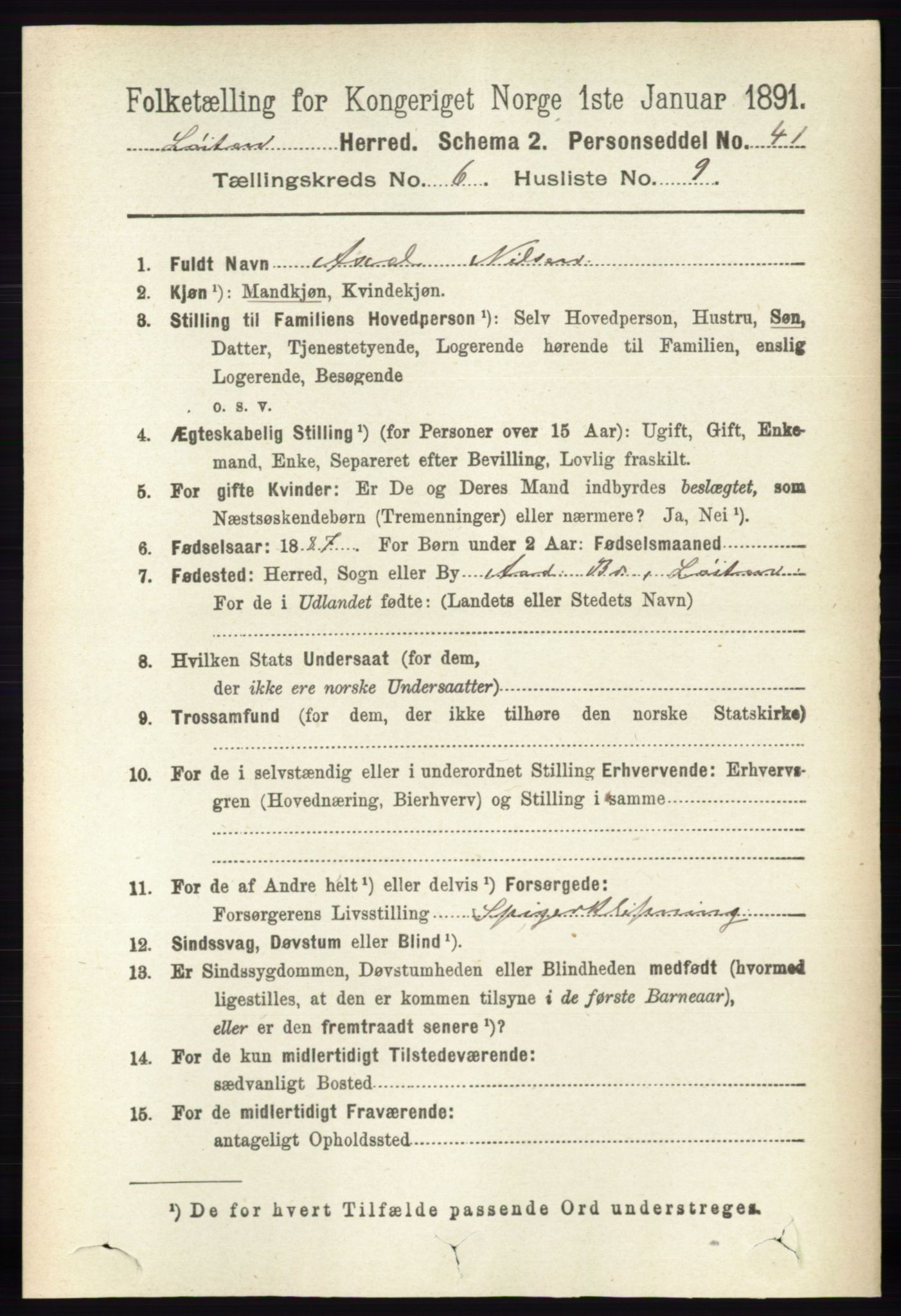 RA, 1891 census for 0415 Løten, 1891, p. 4248