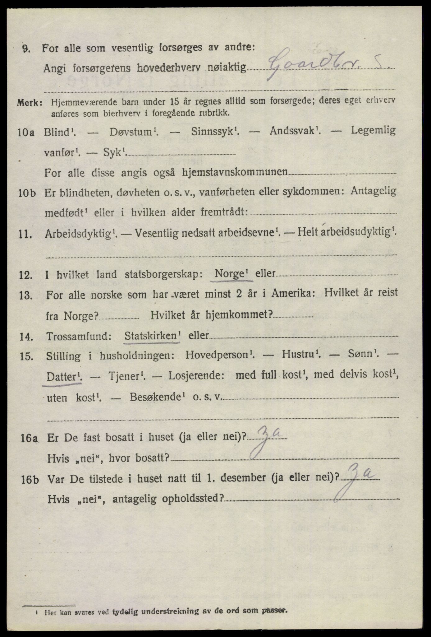 SAKO, 1920 census for Hol (Buskerud), 1920, p. 2826