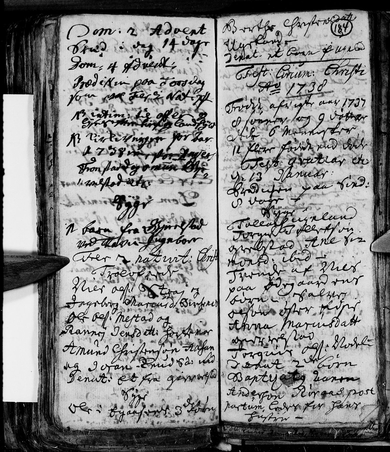 Søgne sokneprestkontor, SAK/1111-0037/F/Fa/Faa/L0001: Parish register (official) no. A 1, 1716-1740, p. 184