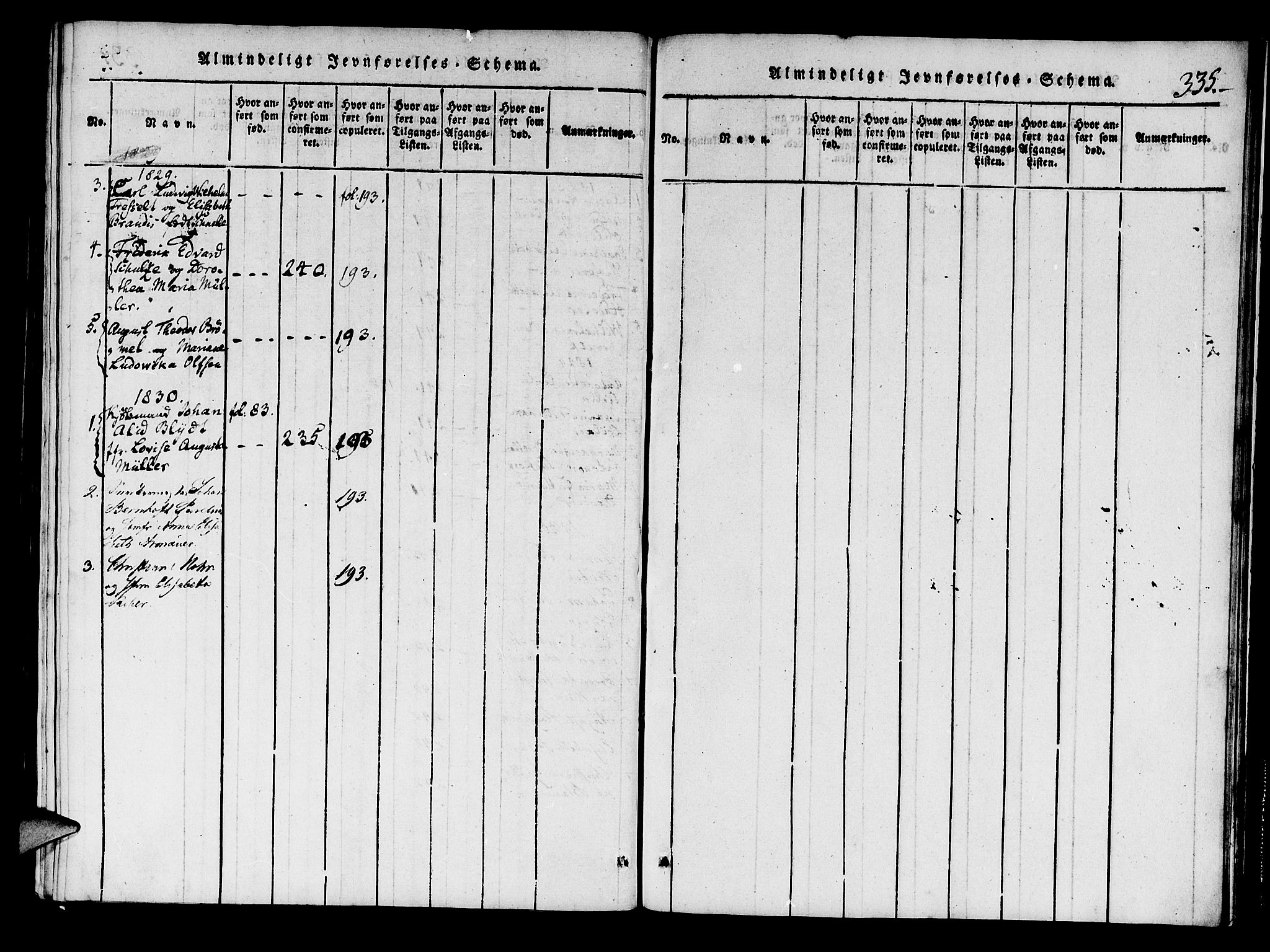 Mariakirken Sokneprestembete, SAB/A-76901/H/Haa/L0005: Parish register (official) no. A 5, 1815-1845, p. 335