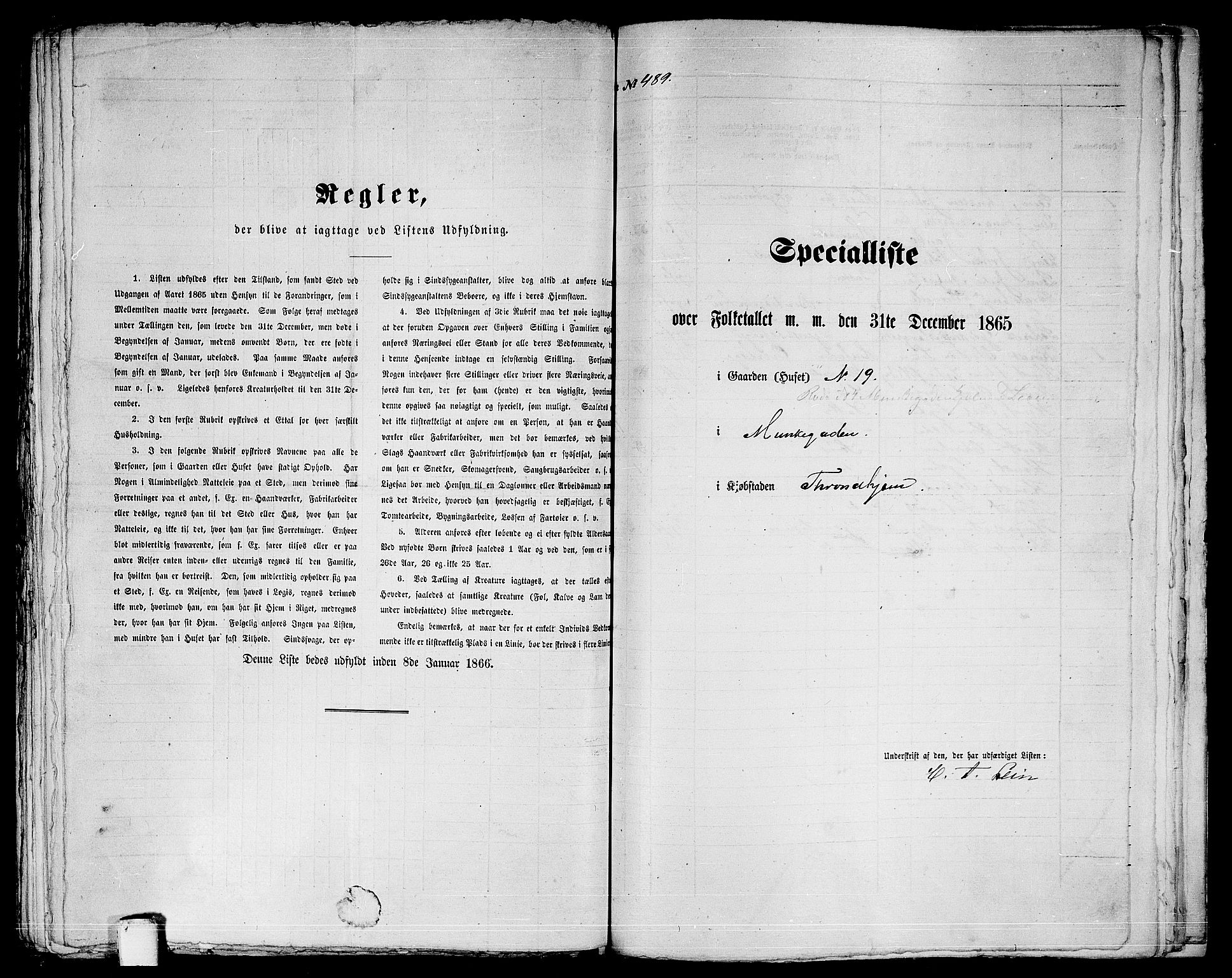 RA, 1865 census for Trondheim, 1865, p. 1022