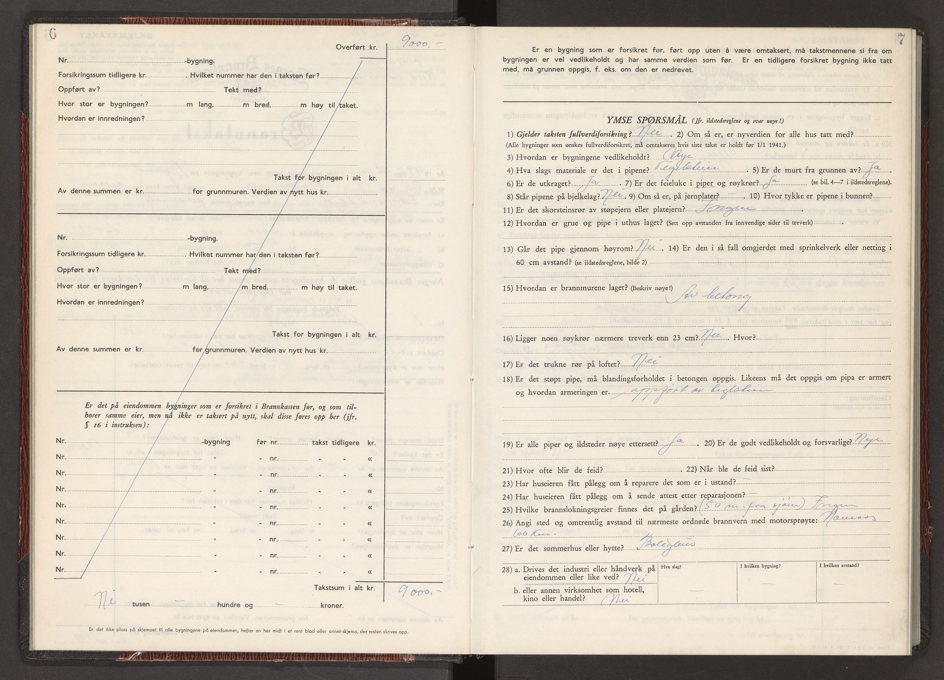 Norges Brannkasse Flatanger, AV/SAT-A-5599/Fb/L0002: Branntakstprotokoll, 1949-1954