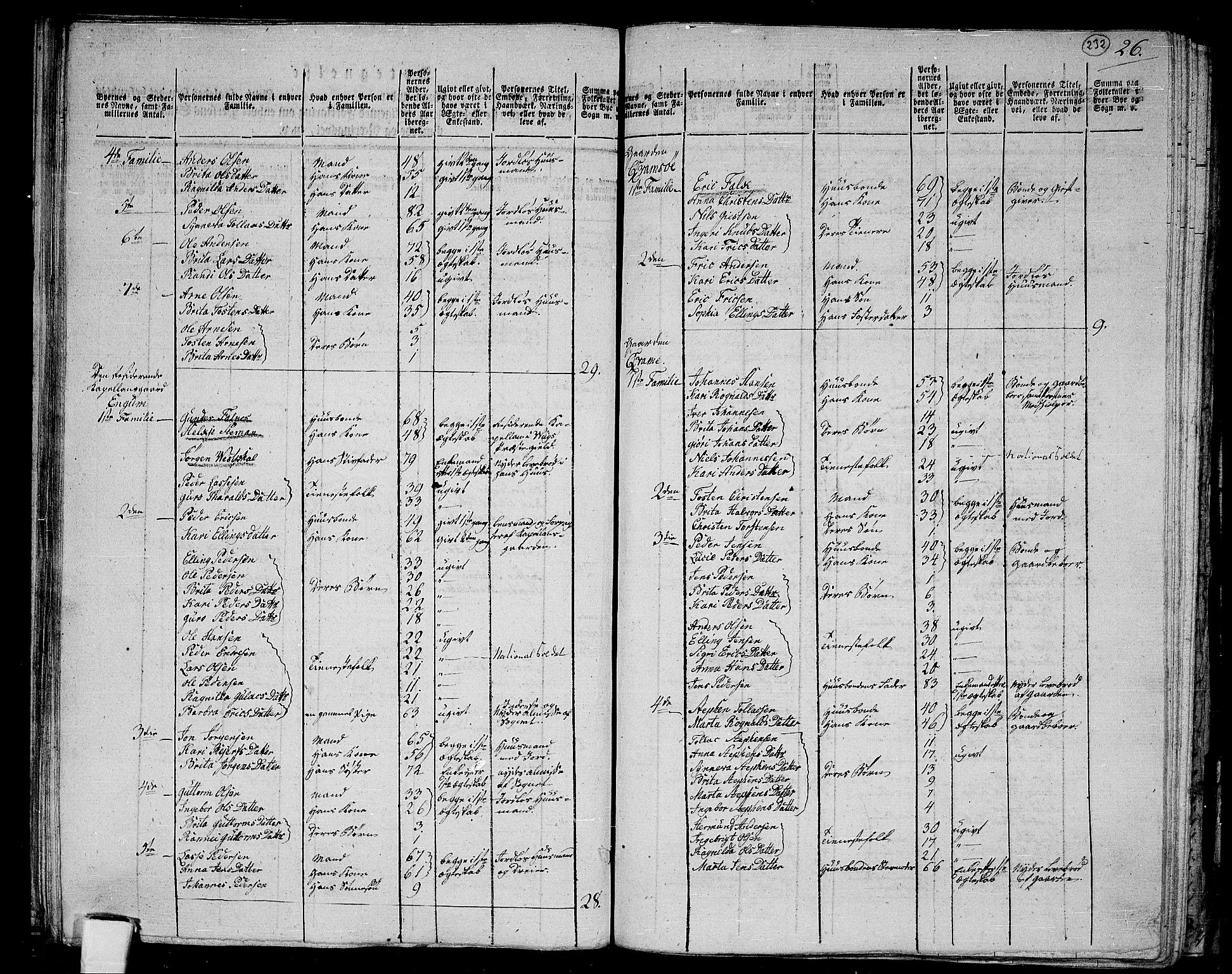 RA, 1801 census for 1417P Vik, 1801, p. 231b-232a