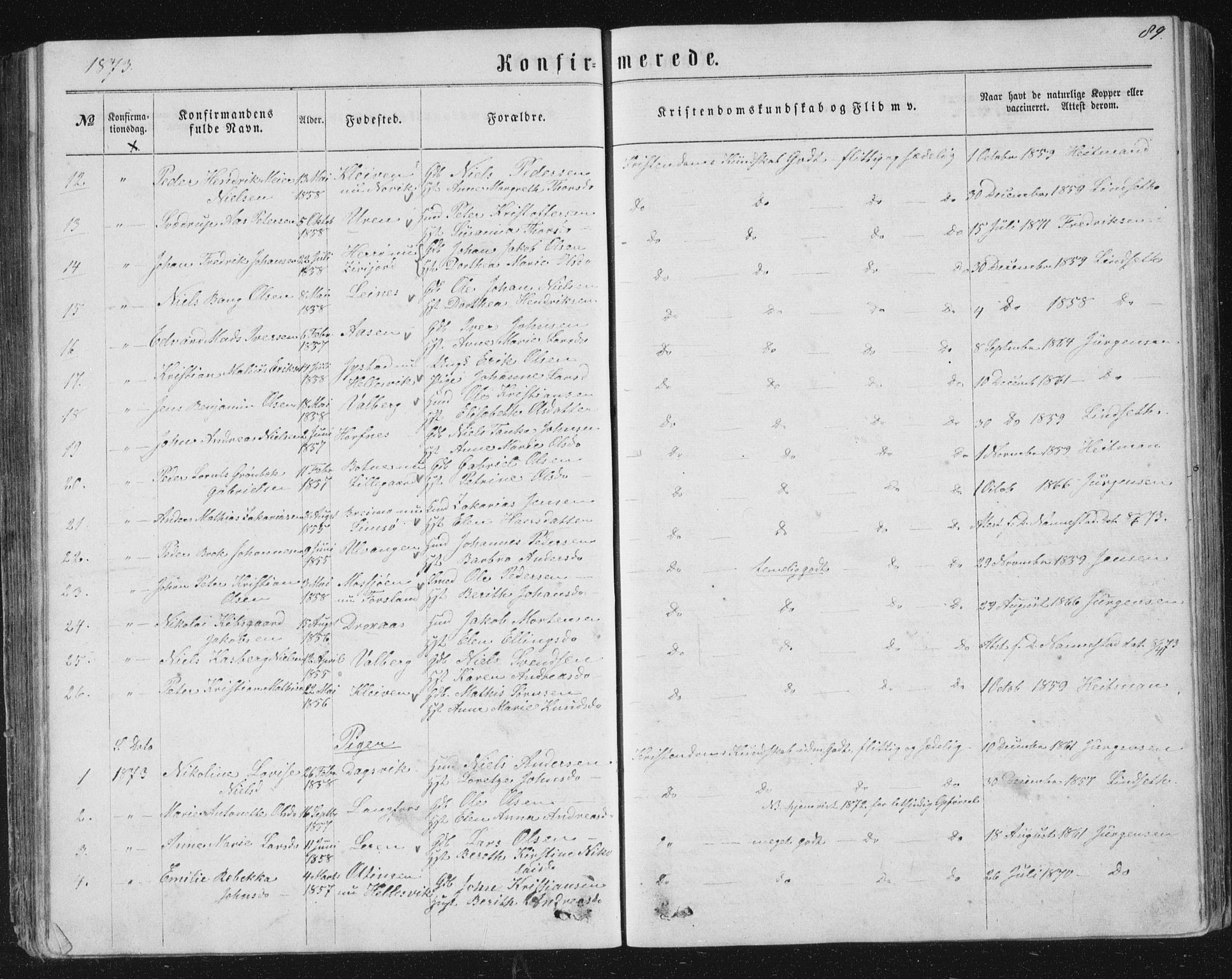 Ministerialprotokoller, klokkerbøker og fødselsregistre - Nordland, AV/SAT-A-1459/831/L0476: Parish register (copy) no. 831C03, 1866-1877, p. 89