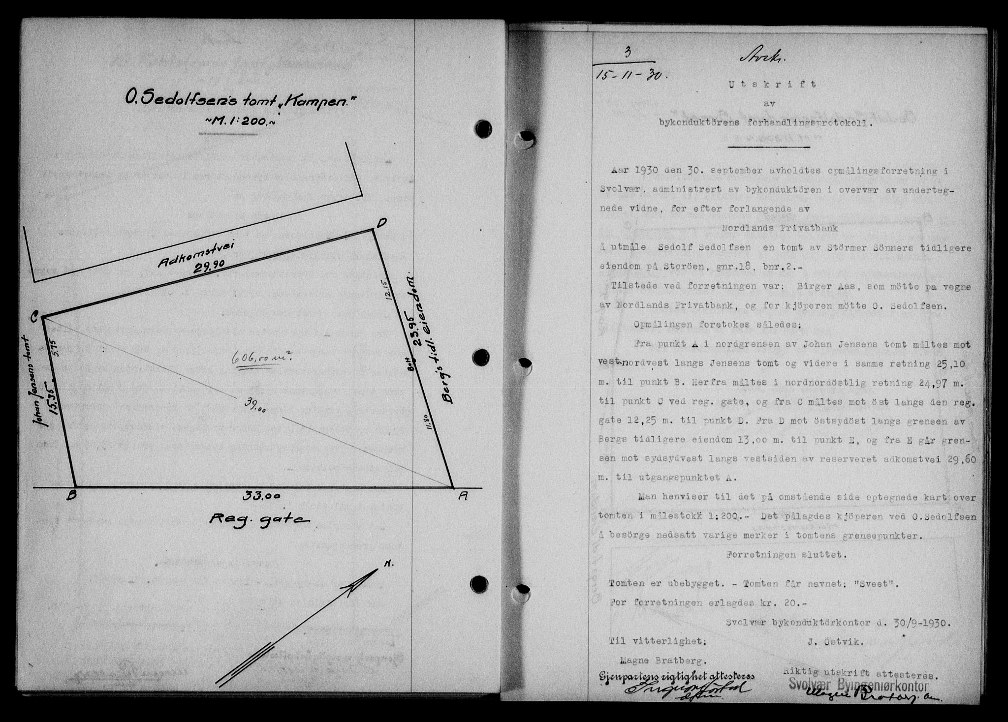 Lofoten sorenskriveri, SAT/A-0017/1/2/2C/L0022b: Mortgage book no. 22b, 1930-1930, Deed date: 15.11.1930