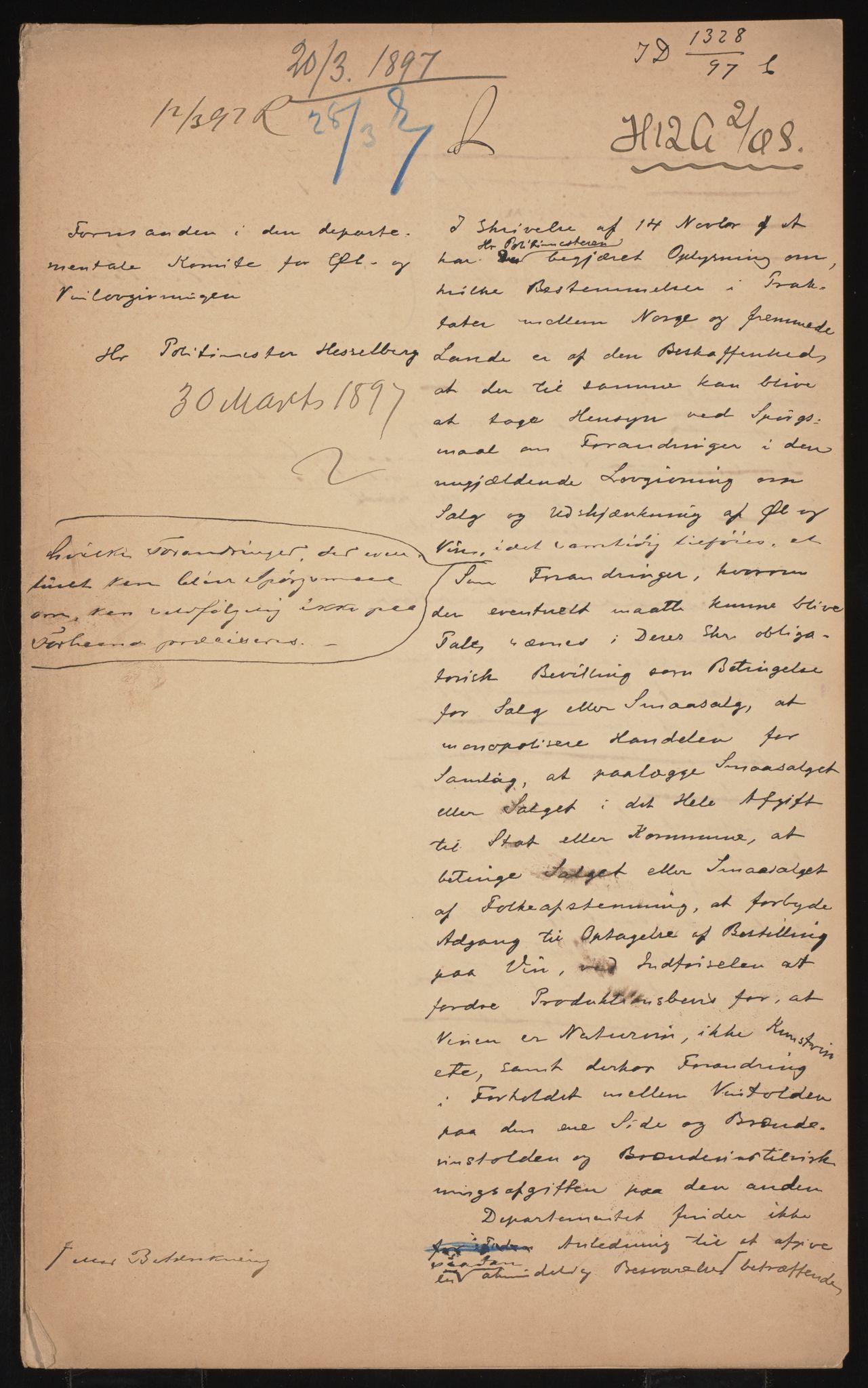 Utenriksdepartementet, AV/RA-S-2259, 1873-1919, p. 2