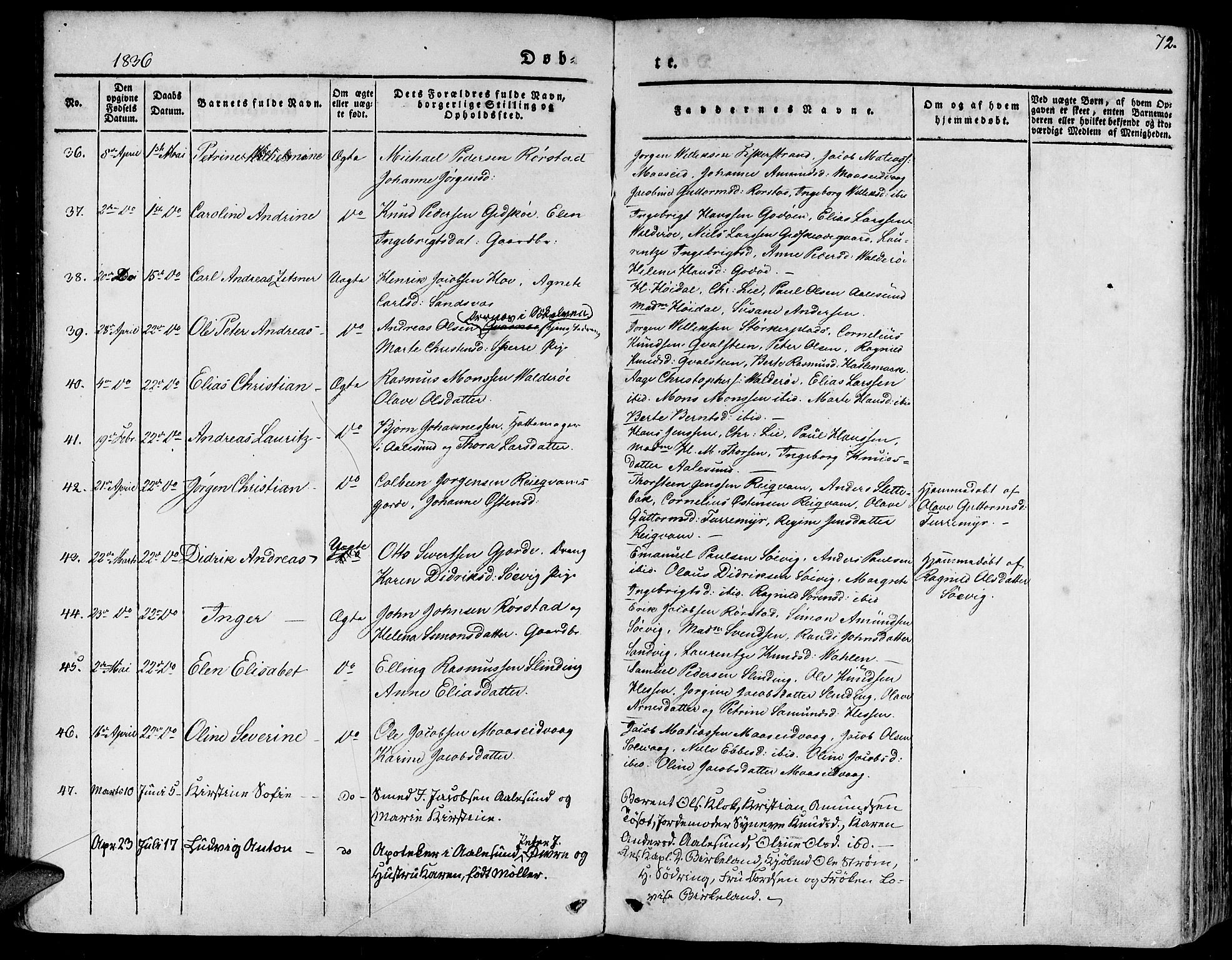 Ministerialprotokoller, klokkerbøker og fødselsregistre - Møre og Romsdal, AV/SAT-A-1454/528/L0395: Parish register (official) no. 528A06, 1828-1839, p. 72