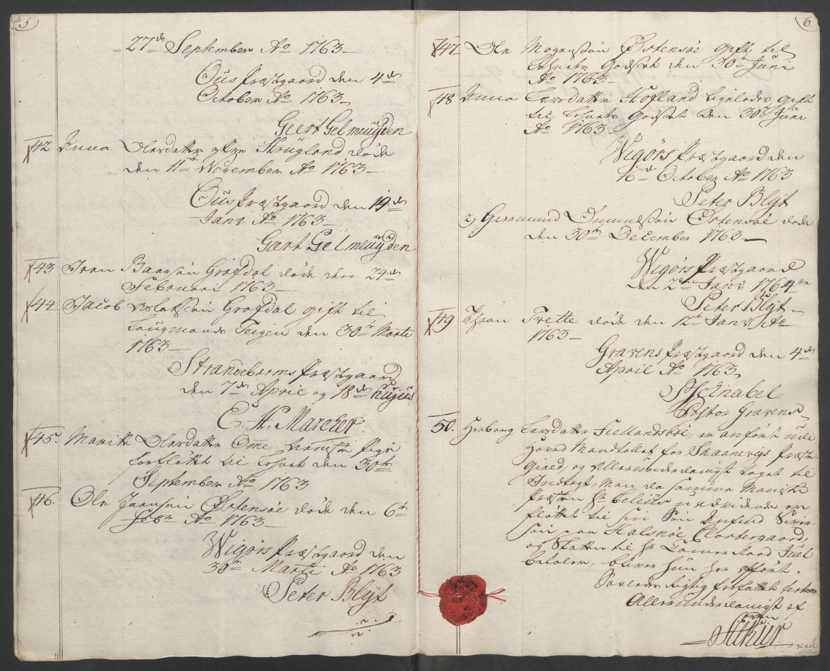 Rentekammeret inntil 1814, Reviderte regnskaper, Fogderegnskap, RA/EA-4092/R49/L3157: Ekstraskatten Rosendal Baroni, 1762-1772, p. 44