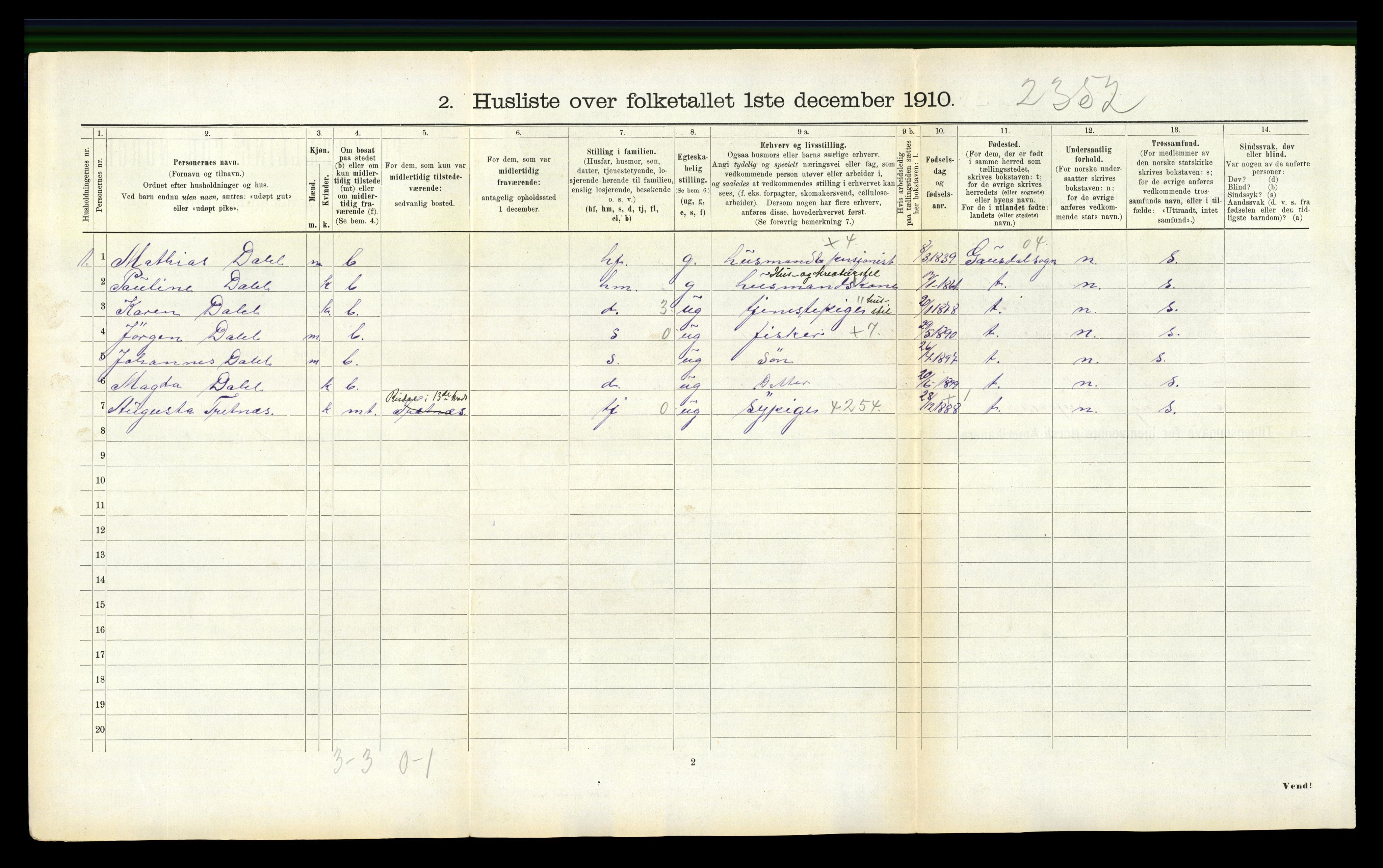 RA, 1910 census for Edøy, 1910, p. 889