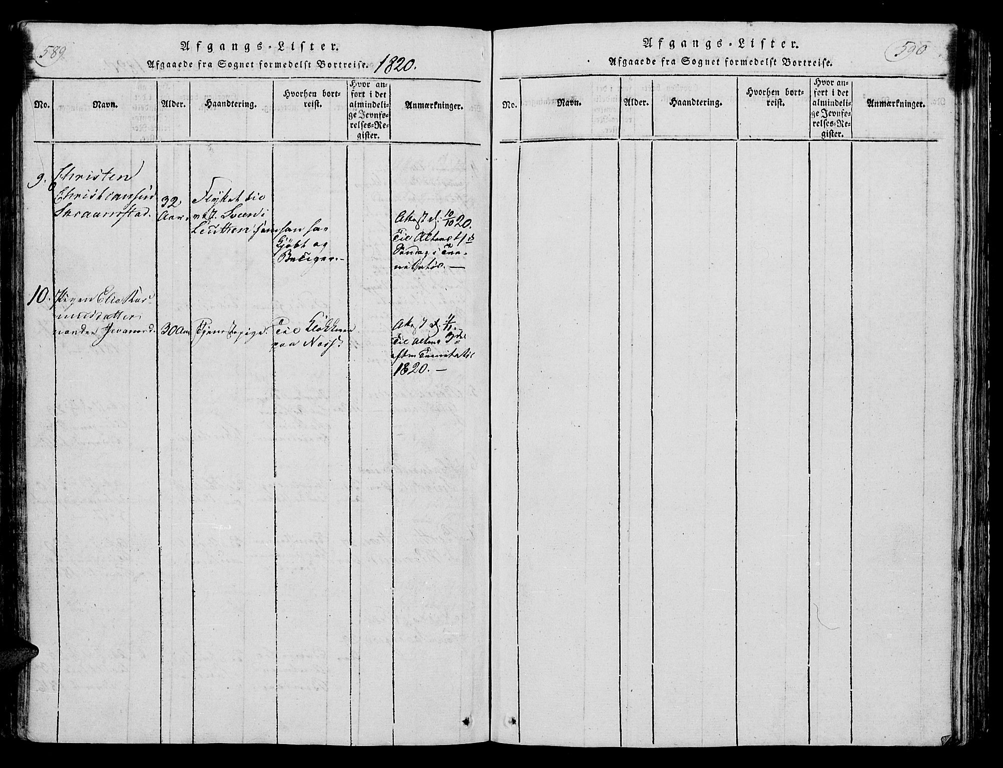 Vang prestekontor, Hedmark, AV/SAH-PREST-008/H/Ha/Hab/L0004: Parish register (copy) no. 4, 1813-1827, p. 589-590