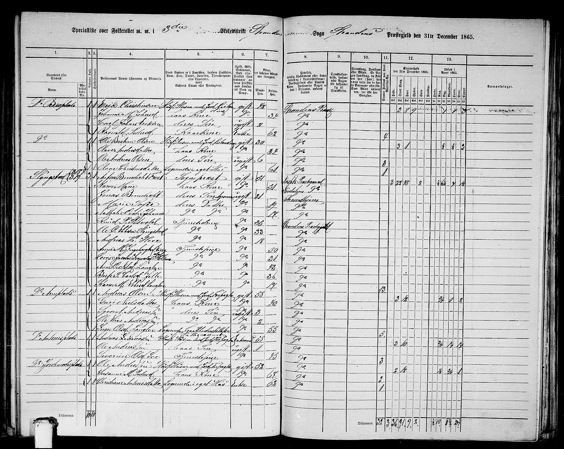 RA, 1865 census for Stranda, 1865, p. 49