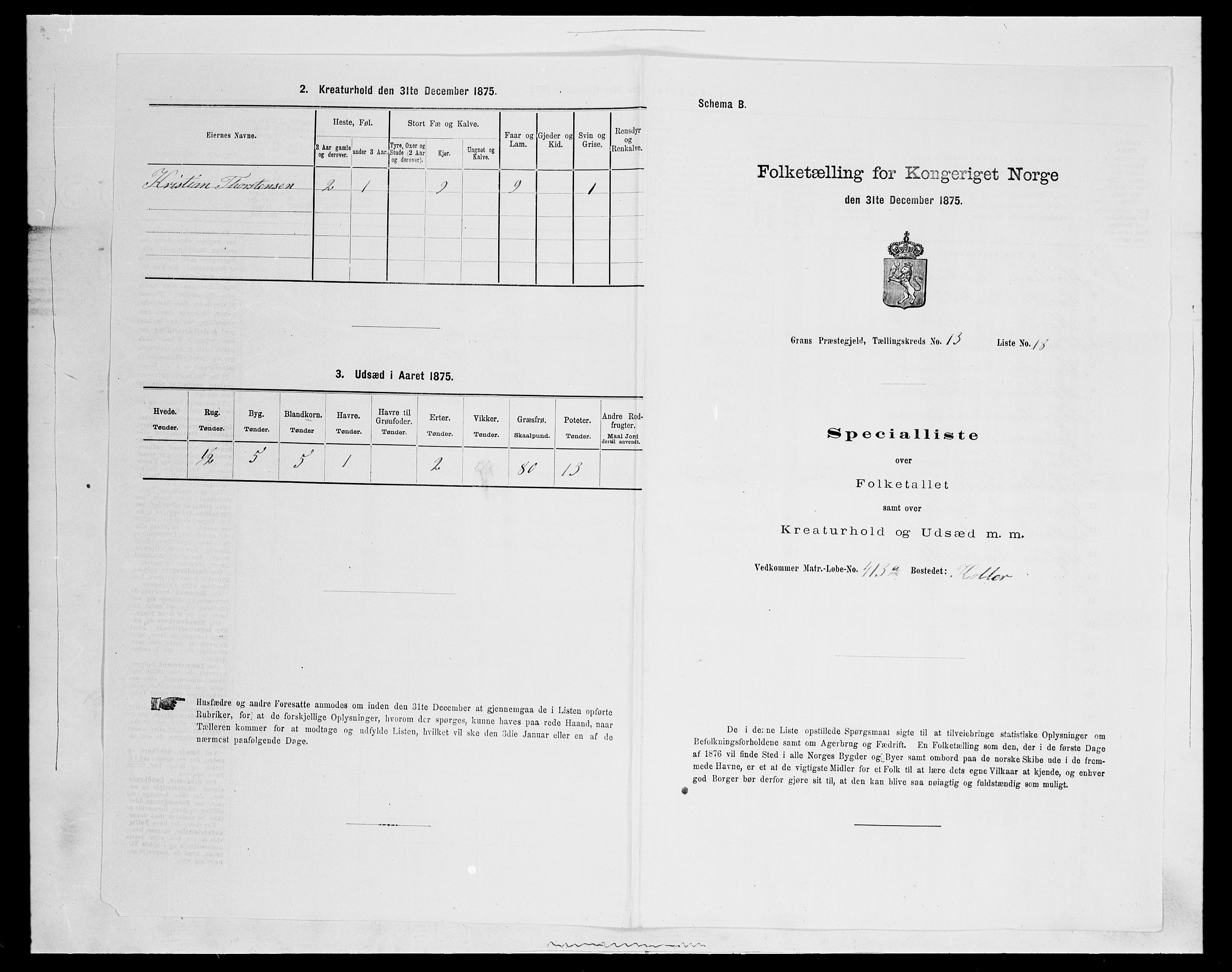 SAH, 1875 census for 0534P Gran, 1875, p. 2406
