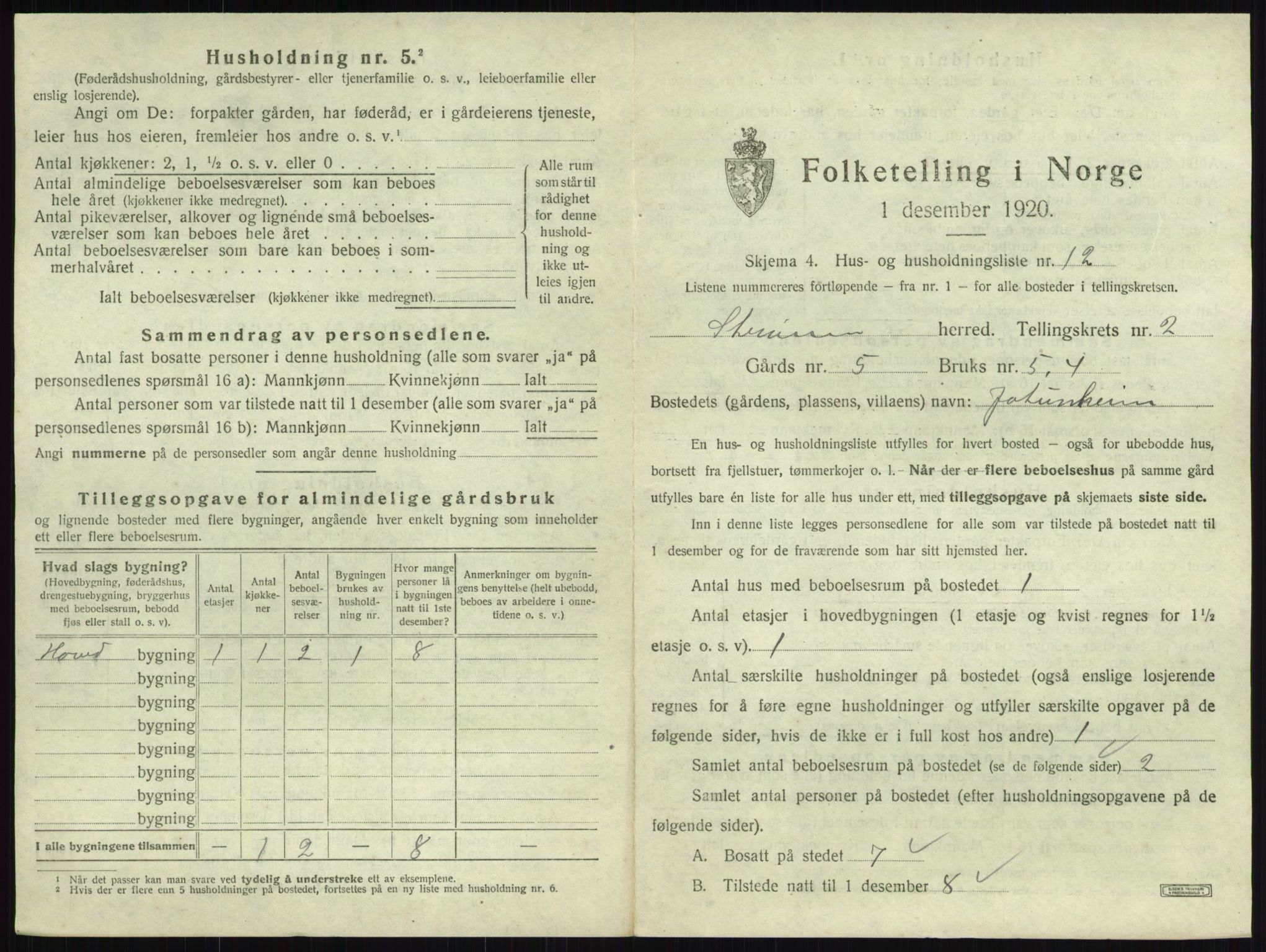 SAKO, 1920 census for Strømm, 1920, p. 161