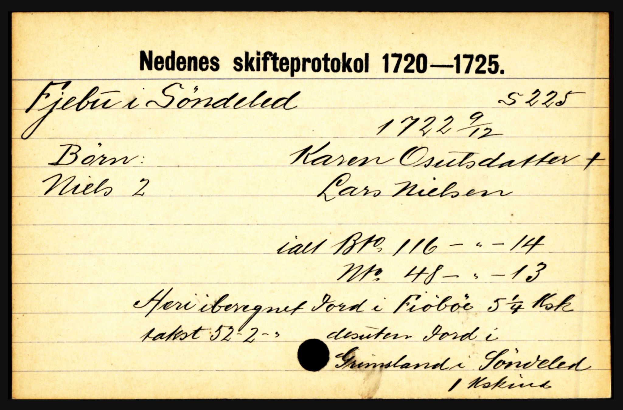 Nedenes sorenskriveri før 1824, AV/SAK-1221-0007/H, p. 6733