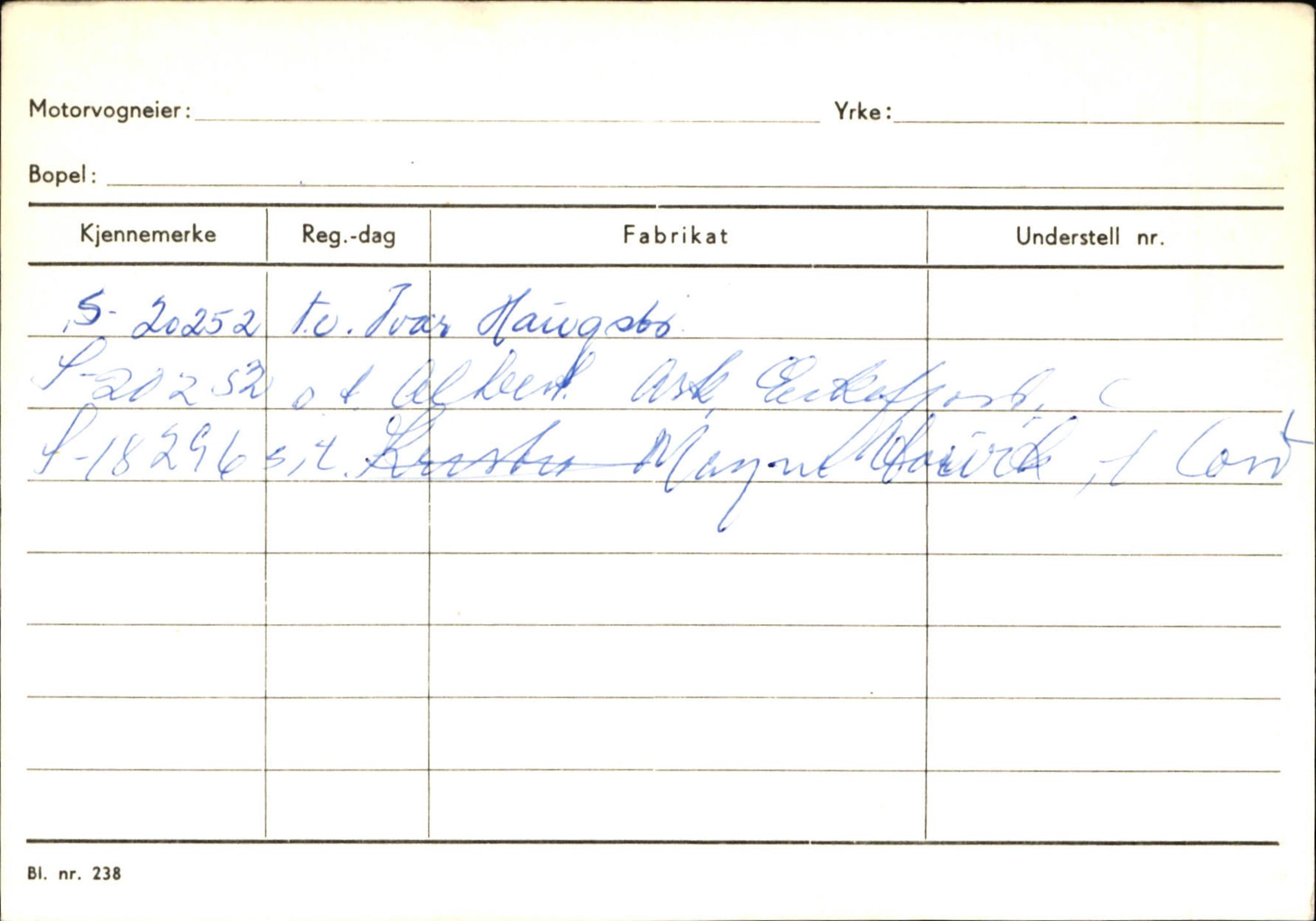 Statens vegvesen, Sogn og Fjordane vegkontor, AV/SAB-A-5301/4/F/L0126: Eigarregister Fjaler M-Å. Leikanger A-Å, 1945-1975, p. 1040