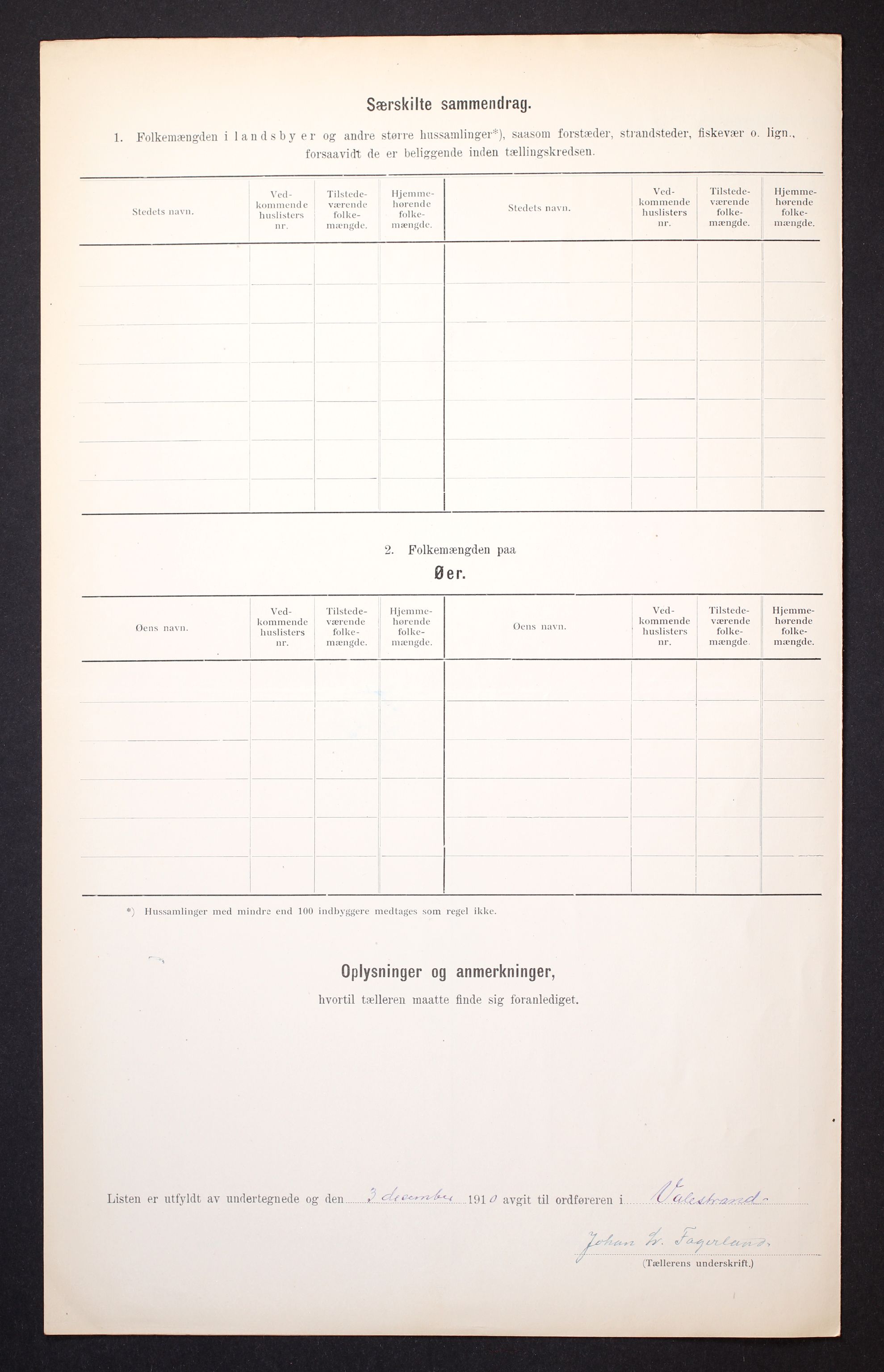 RA, 1910 census for Valestrand, 1910, p. 15