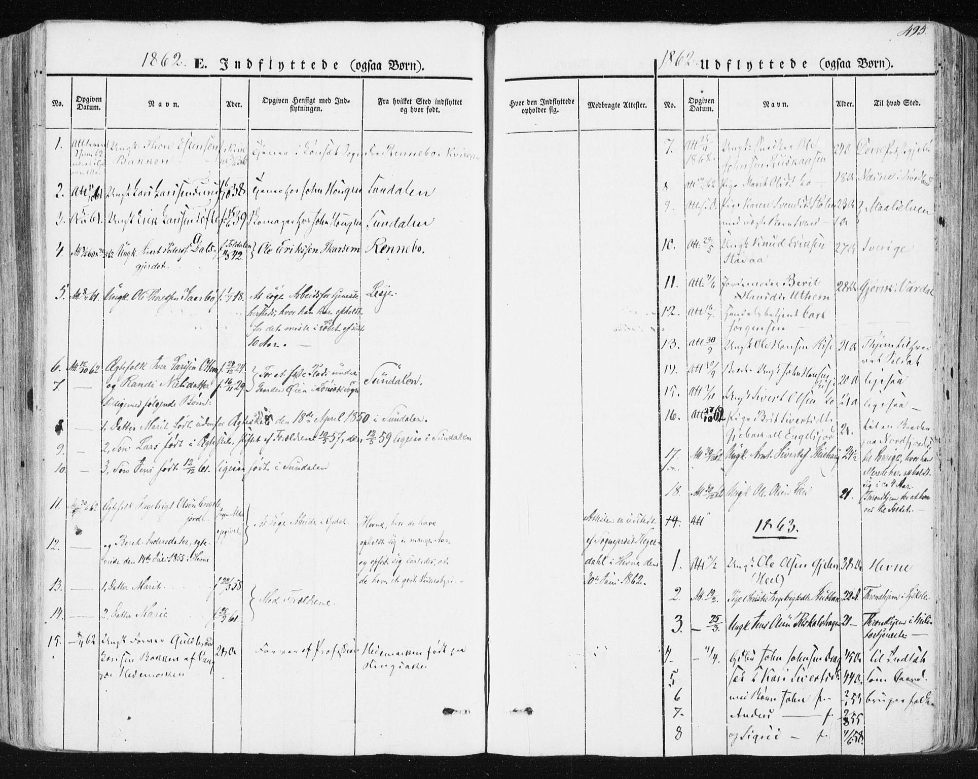 Ministerialprotokoller, klokkerbøker og fødselsregistre - Sør-Trøndelag, SAT/A-1456/678/L0899: Parish register (official) no. 678A08, 1848-1872, p. 495
