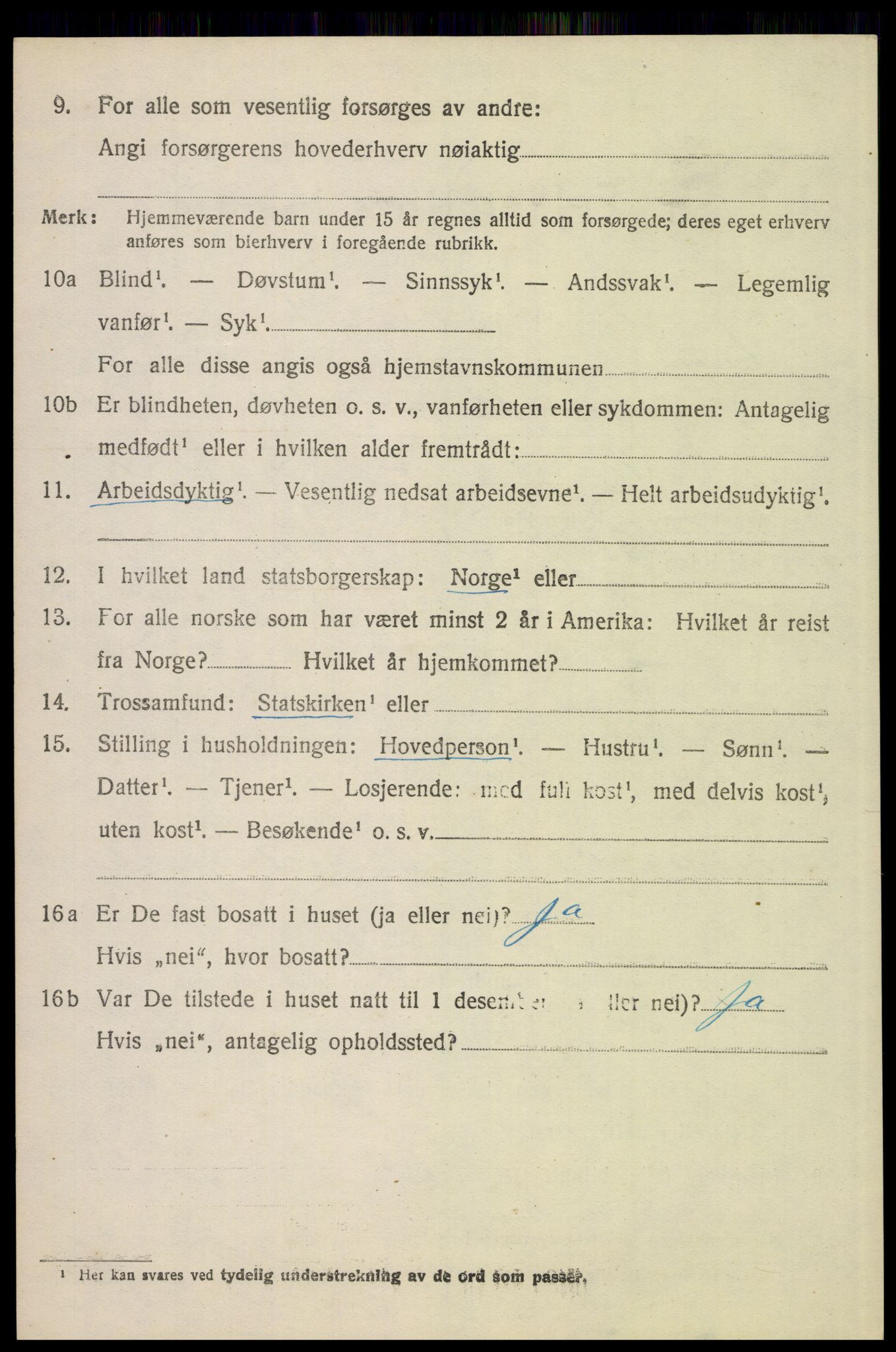 SAH, 1920 census for Elverum, 1920, p. 22201