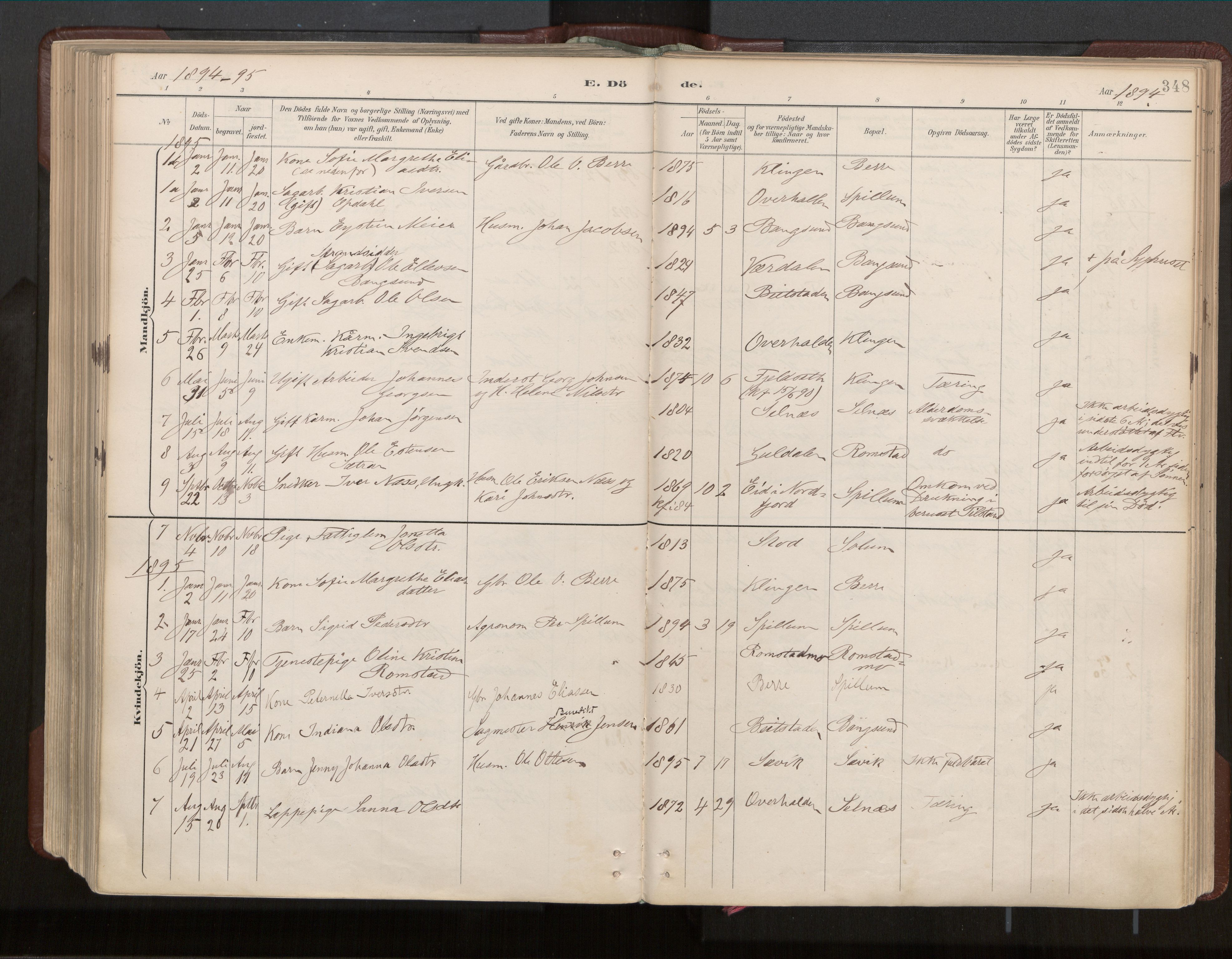 Ministerialprotokoller, klokkerbøker og fødselsregistre - Nord-Trøndelag, SAT/A-1458/770/L0589: Parish register (official) no. 770A03, 1887-1929, p. 348