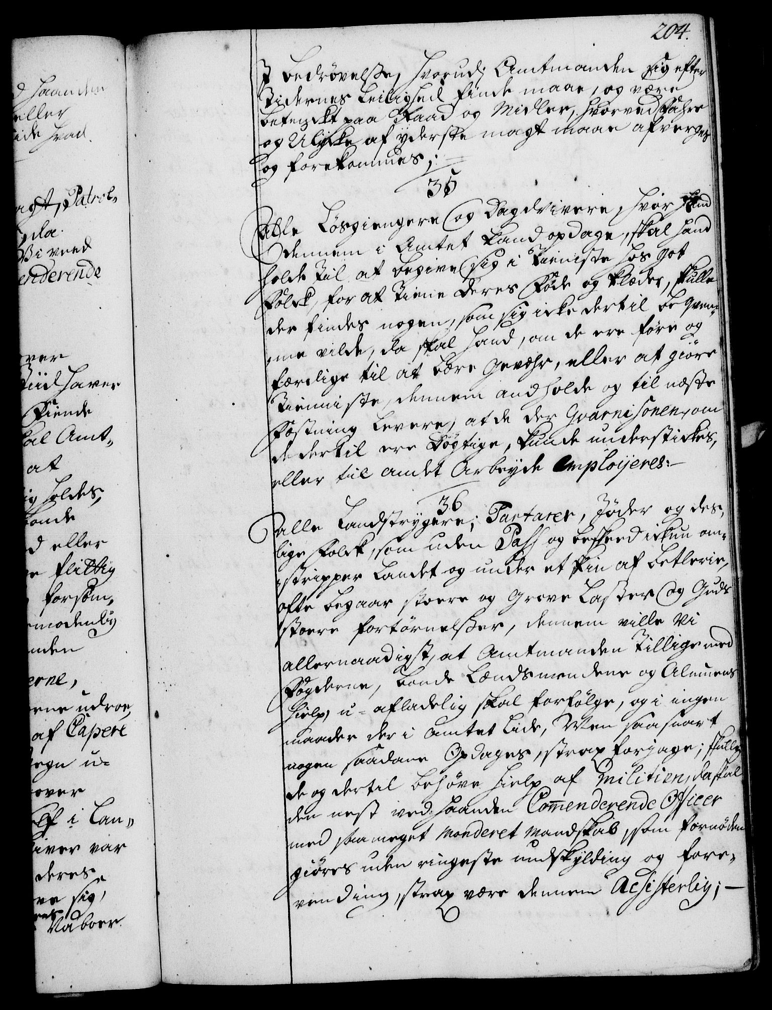 Rentekammeret, Kammerkanselliet, RA/EA-3111/G/Gg/Ggi/L0002: Norsk instruksjonsprotokoll med register (merket RK 53.35), 1729-1751, p. 204