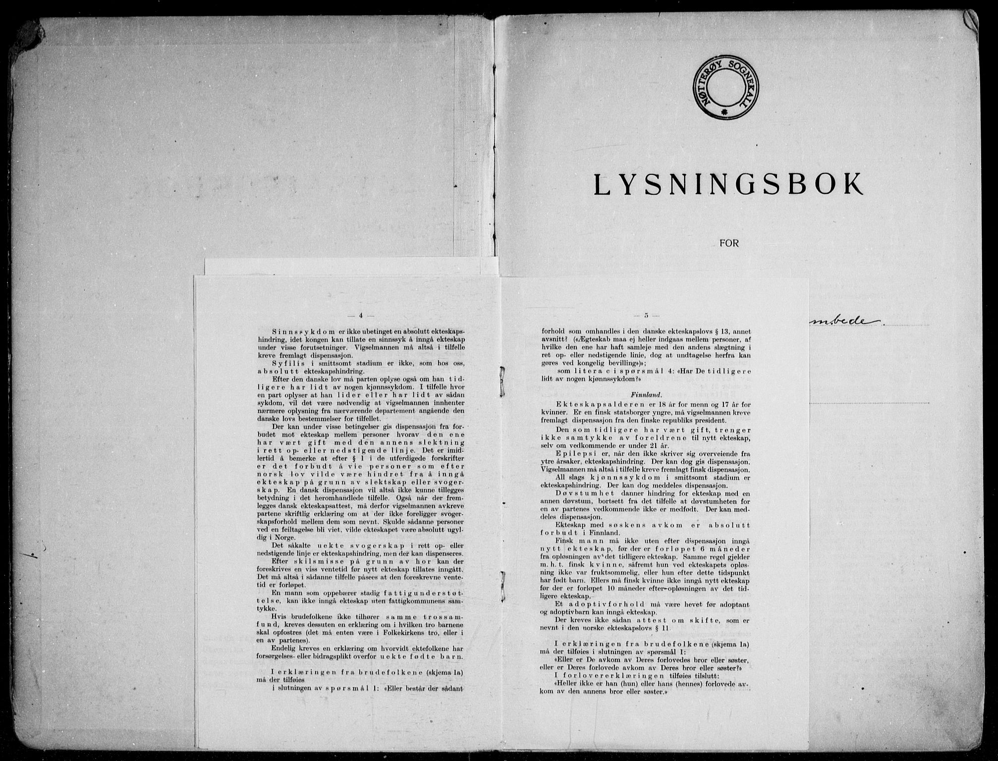 Nøtterøy kirkebøker, SAKO/A-354/H/Ha/L0002: Banns register no. 2, 1937-1952