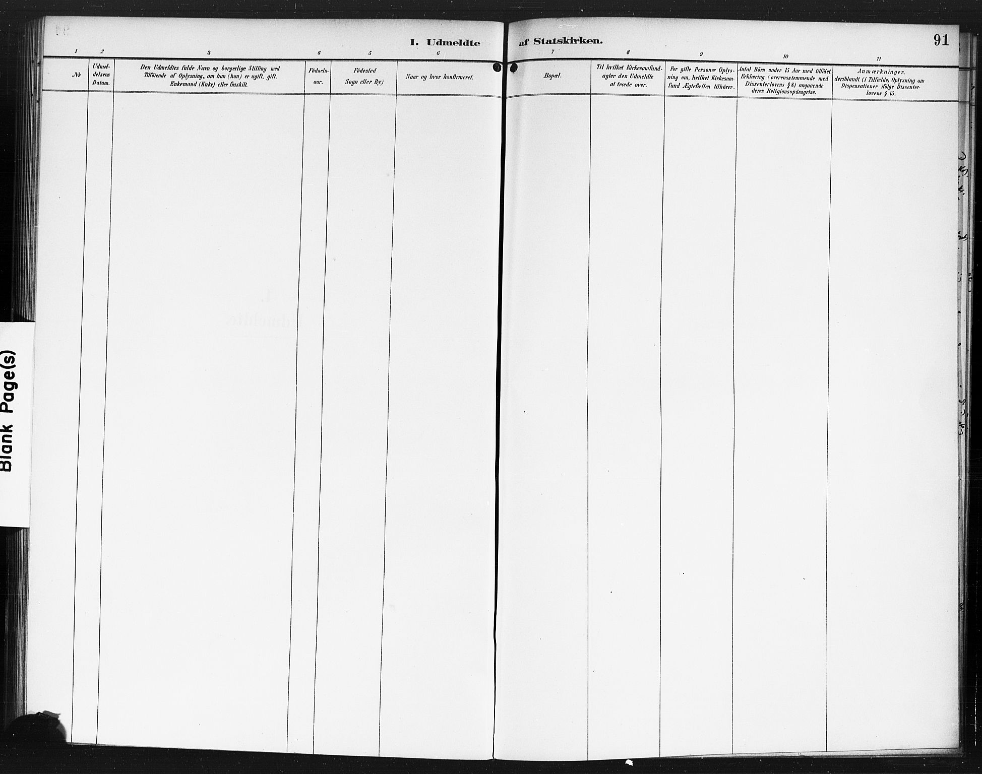 Rødenes prestekontor Kirkebøker, AV/SAO-A-2005/F/Fb/L0002: Parish register (official) no. II 2, 1890-1900, p. 91