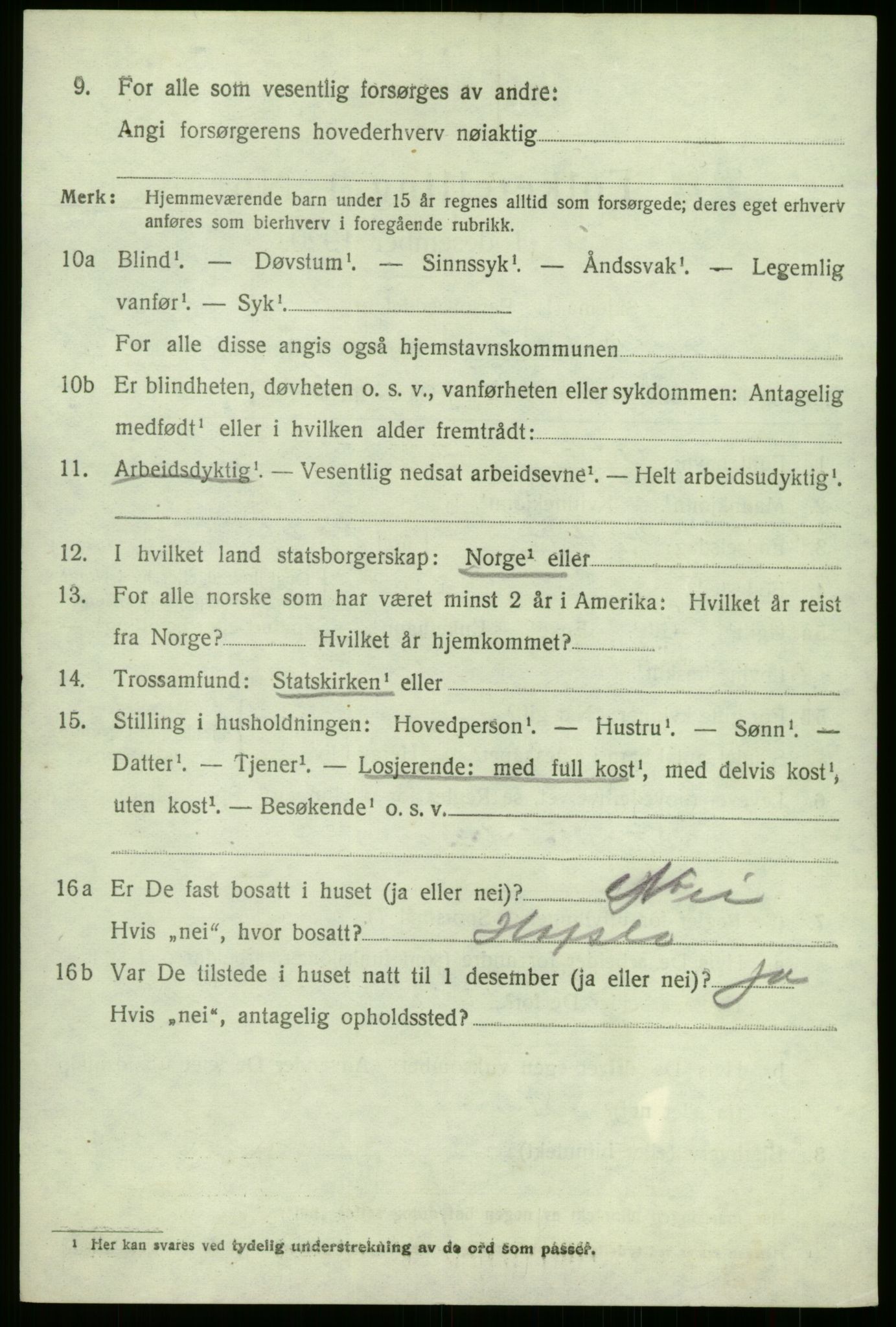 SAB, 1920 census for Kyrkjebø, 1920, p. 5712