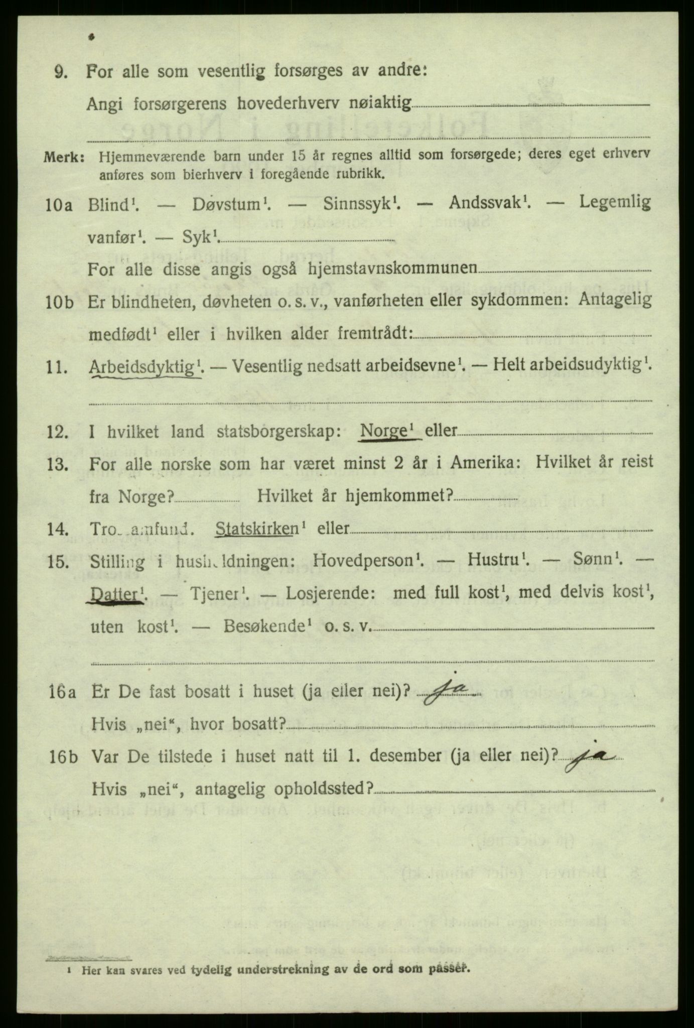 SAB, 1920 census for Førde, 1920, p. 2399