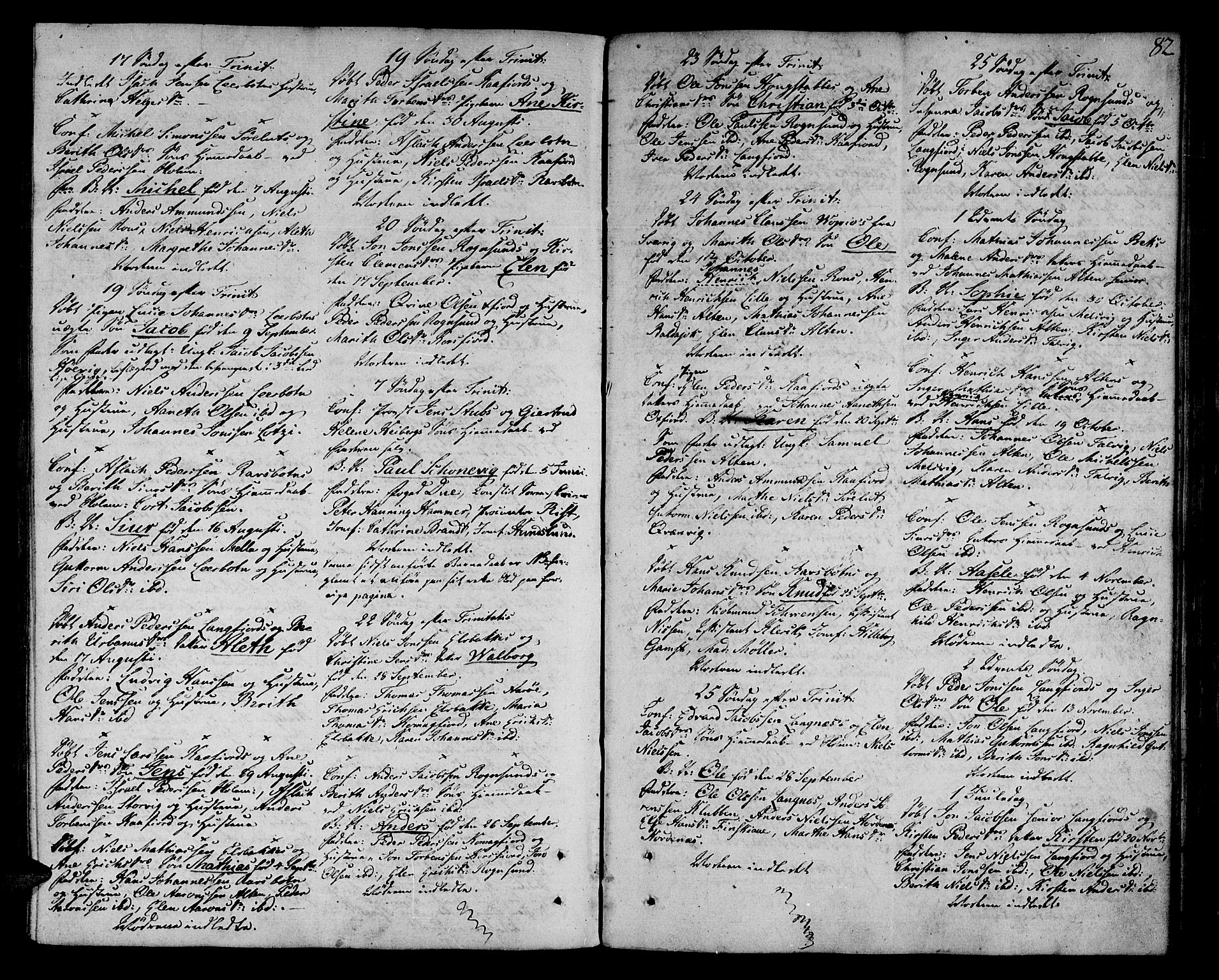 Talvik sokneprestkontor, SATØ/S-1337/H/Ha/L0006kirke: Parish register (official) no. 6, 1799-1812, p. 82
