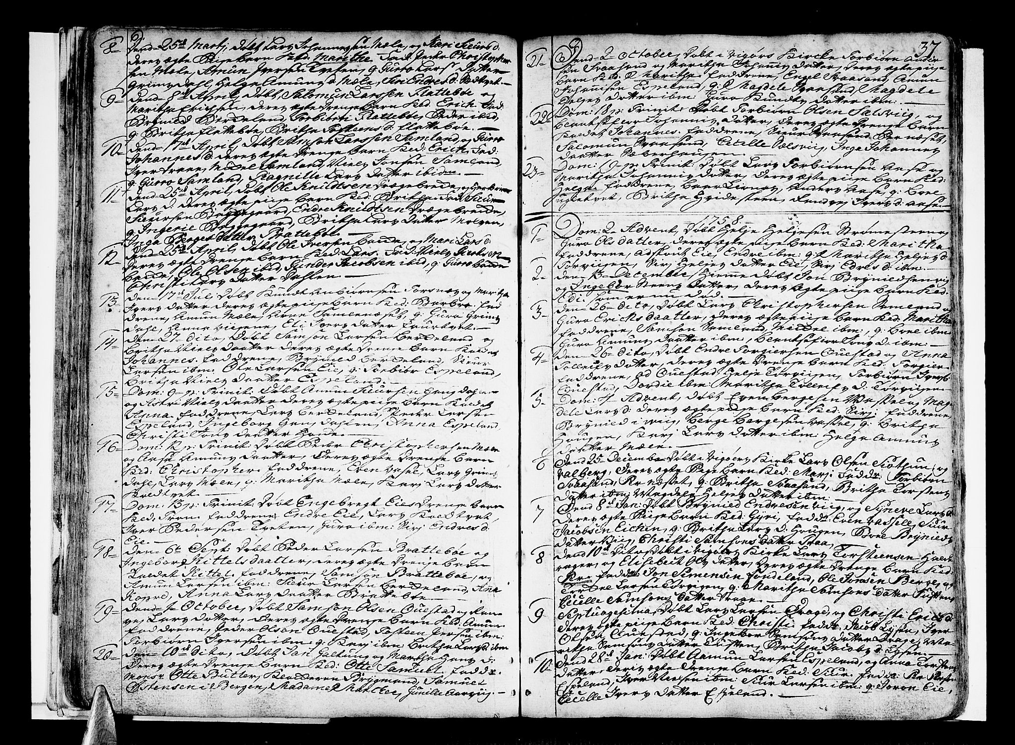 Strandebarm sokneprestembete, AV/SAB-A-78401/H/Haa: Parish register (official) no. A 3 /2, 1751-1787, p. 37