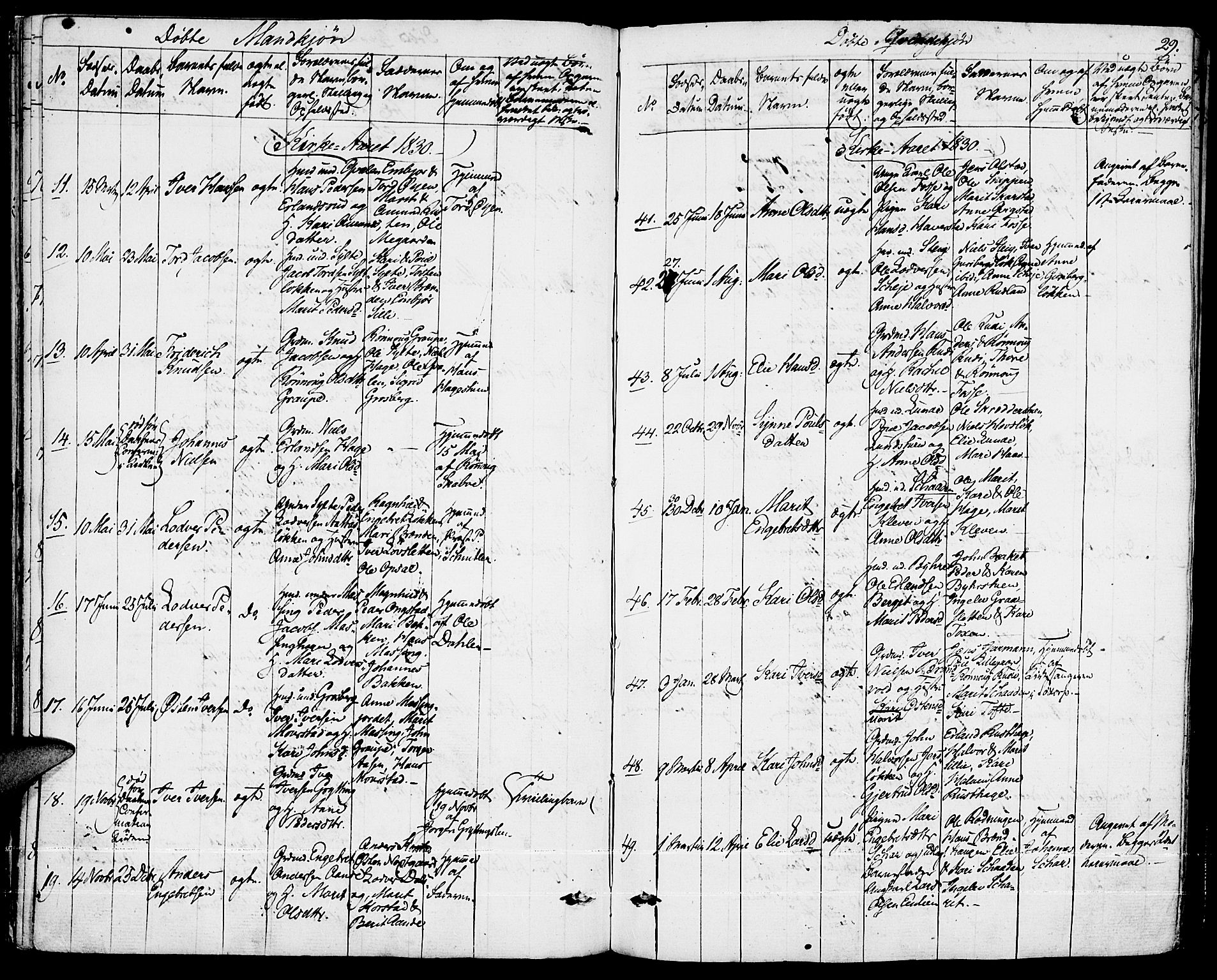 Fron prestekontor, SAH/PREST-078/H/Ha/Haa/L0003: Parish register (official) no. 3, 1828-1838, p. 29