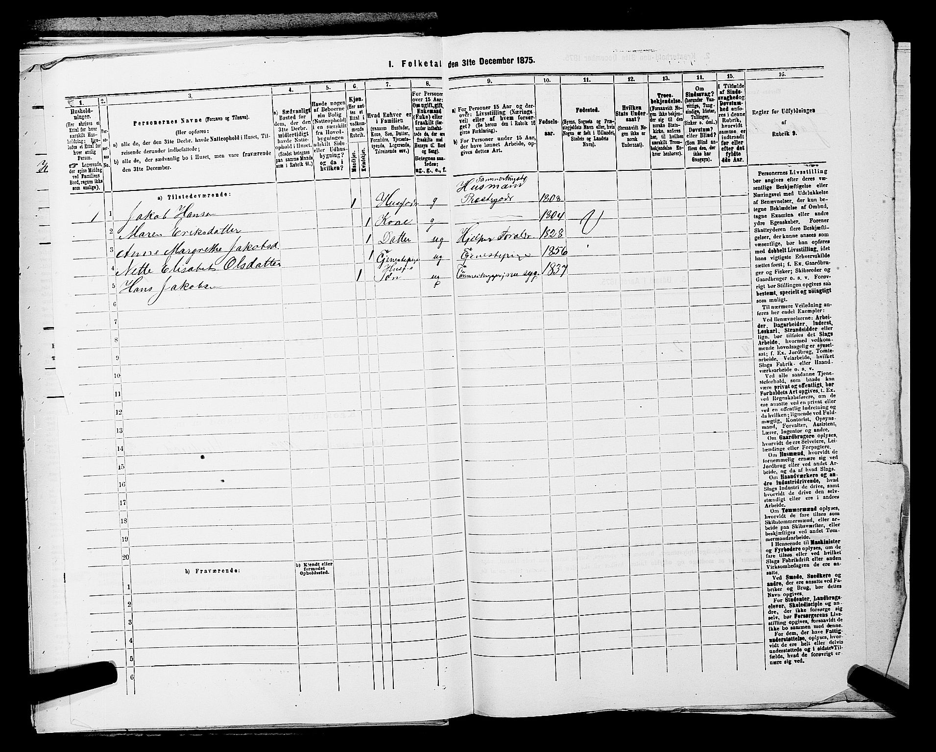 SAKO, 1875 census for 0813P Eidanger, 1875, p. 681