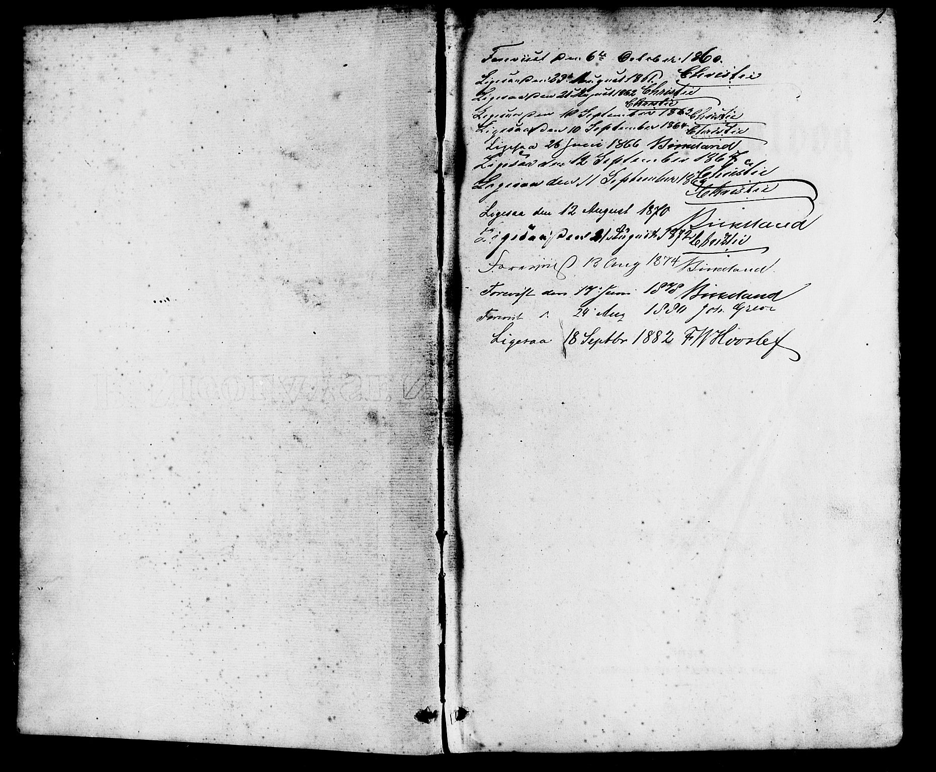 Gaular sokneprestembete, SAB/A-80001/H/Haa: Parish register (official) no. A 5, 1860-1881, p. 1