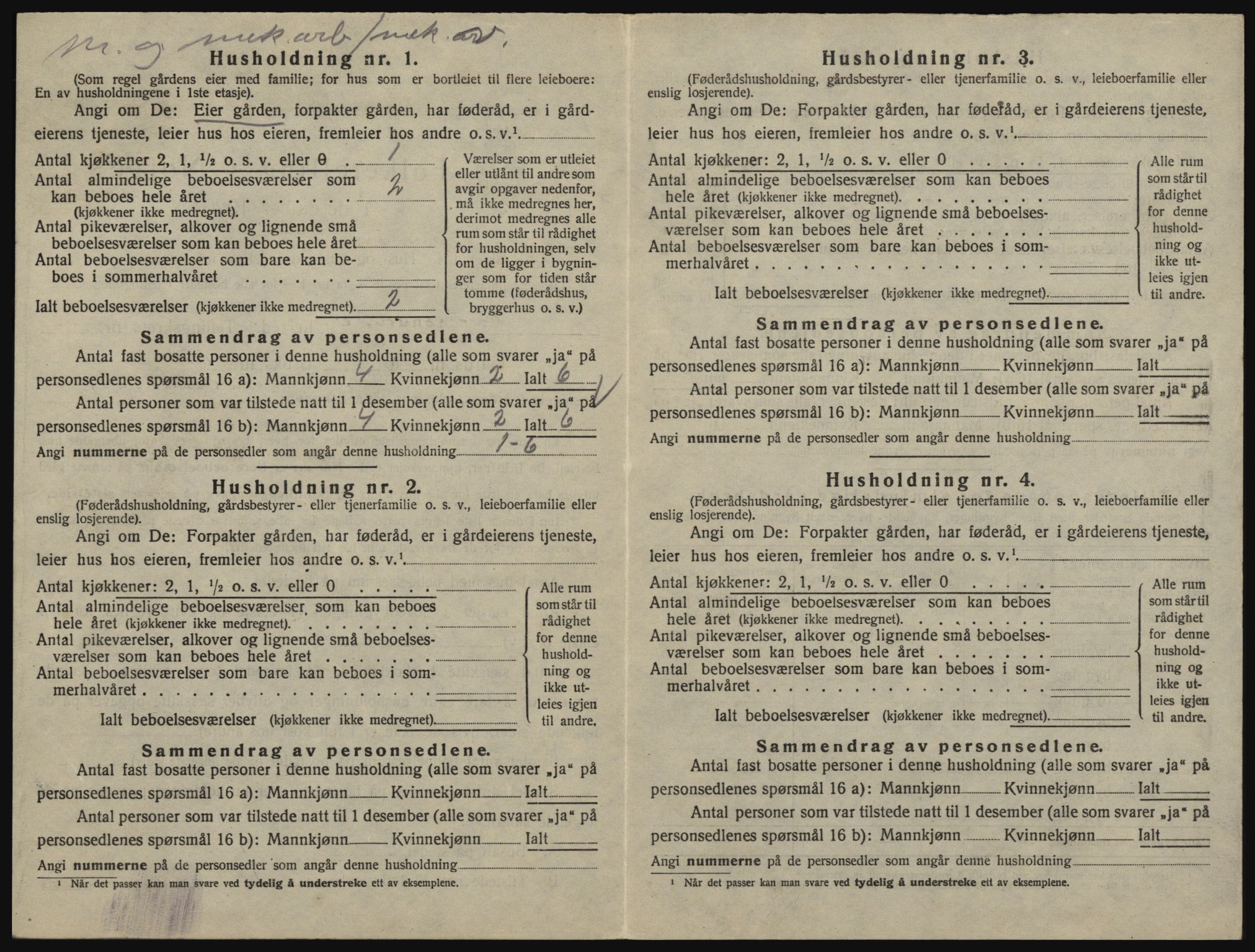 SAO, 1920 census for Glemmen, 1920, p. 698