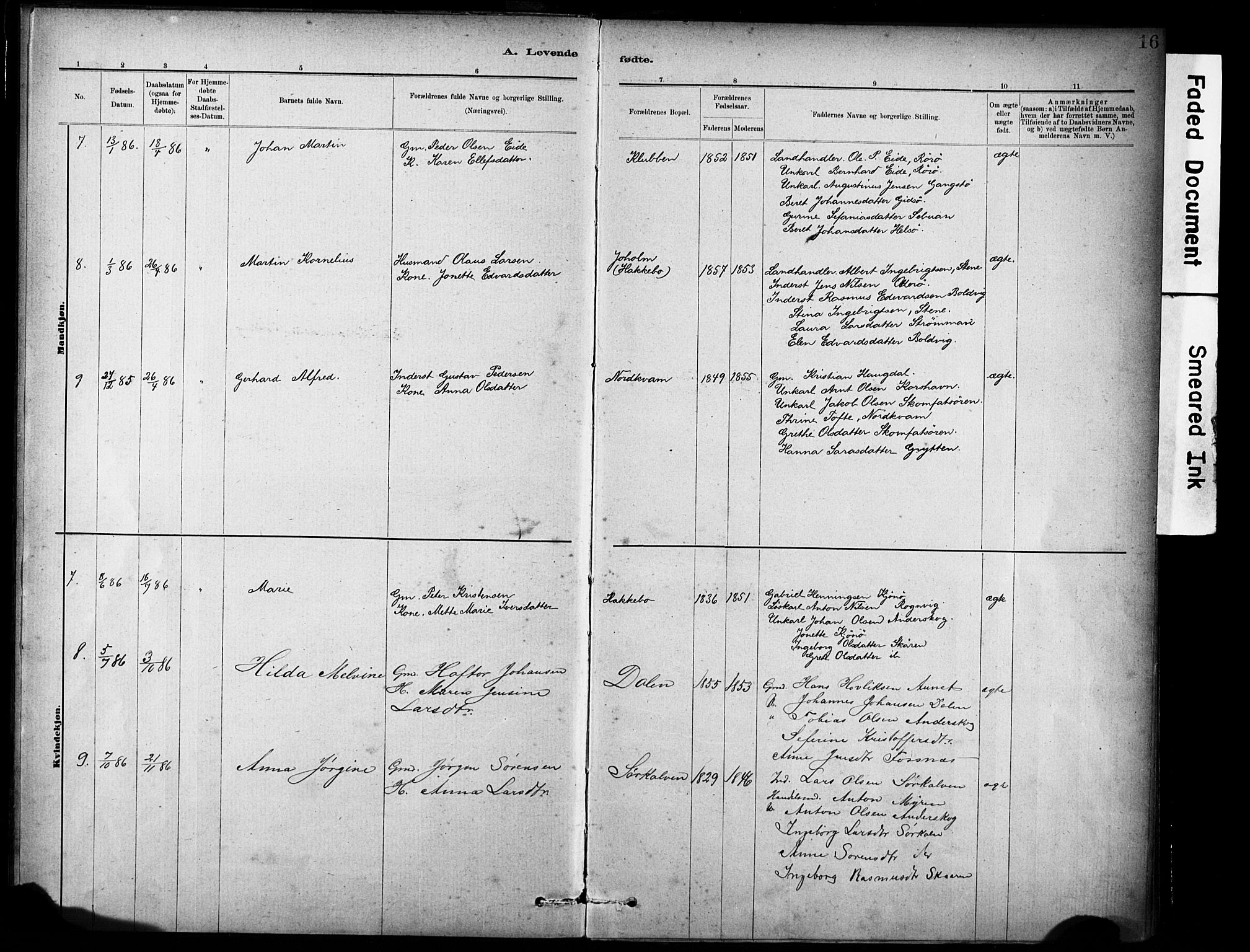 Ministerialprotokoller, klokkerbøker og fødselsregistre - Sør-Trøndelag, AV/SAT-A-1456/635/L0551: Parish register (official) no. 635A01, 1882-1899, p. 16