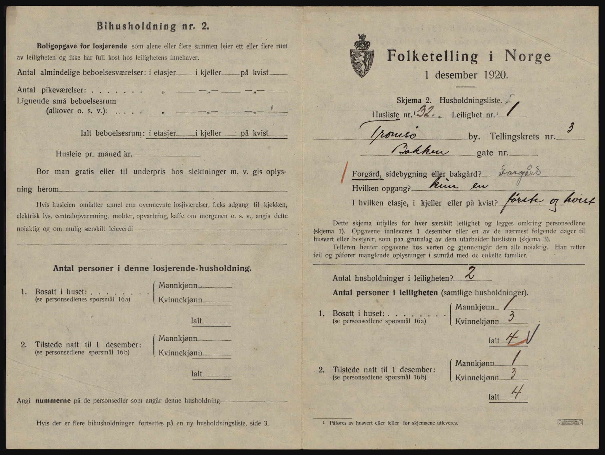 SATØ, 1920 census for Tromsø, 1920, p. 3207