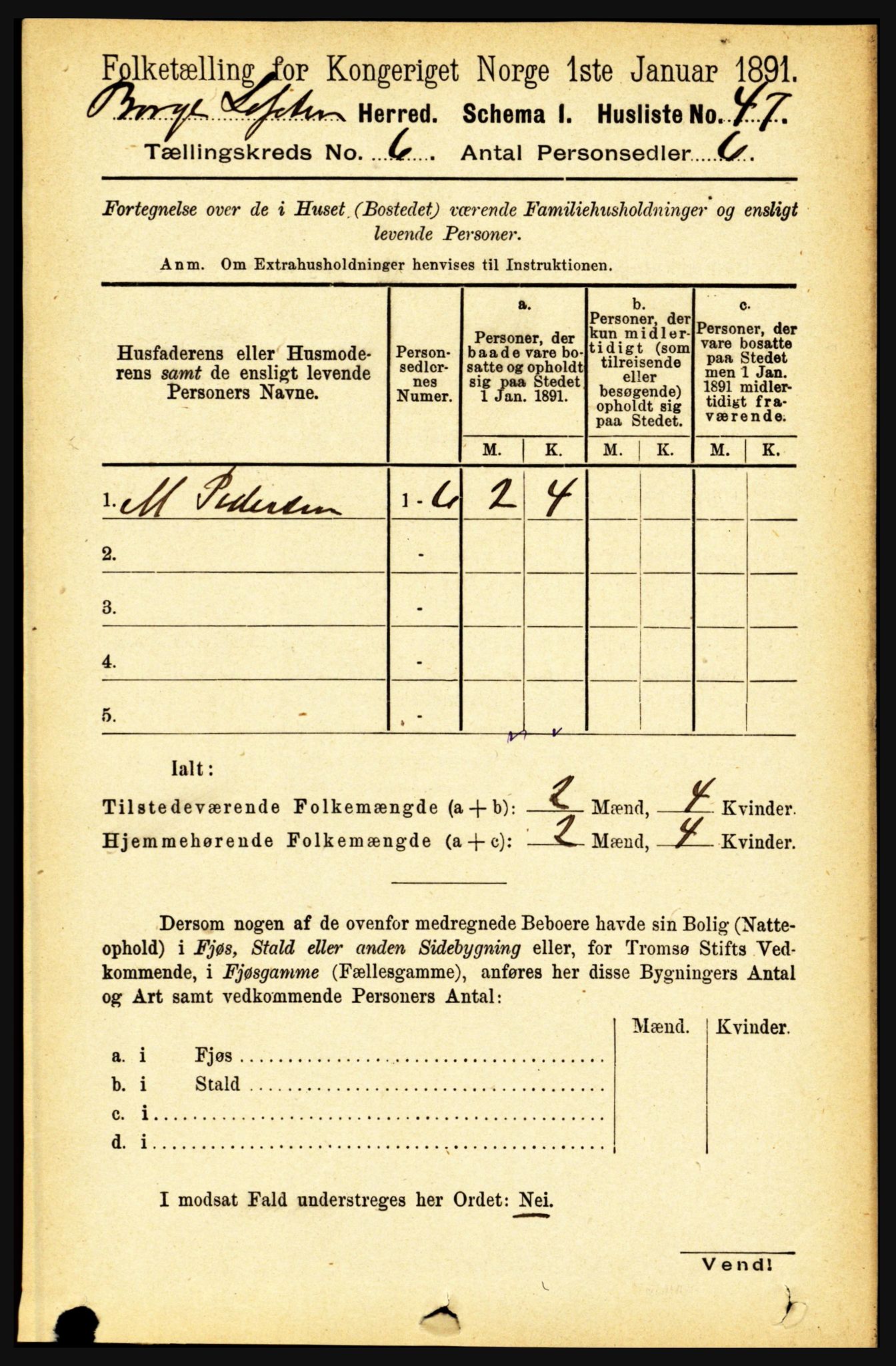 RA, 1891 census for 1862 Borge, 1891, p. 3919