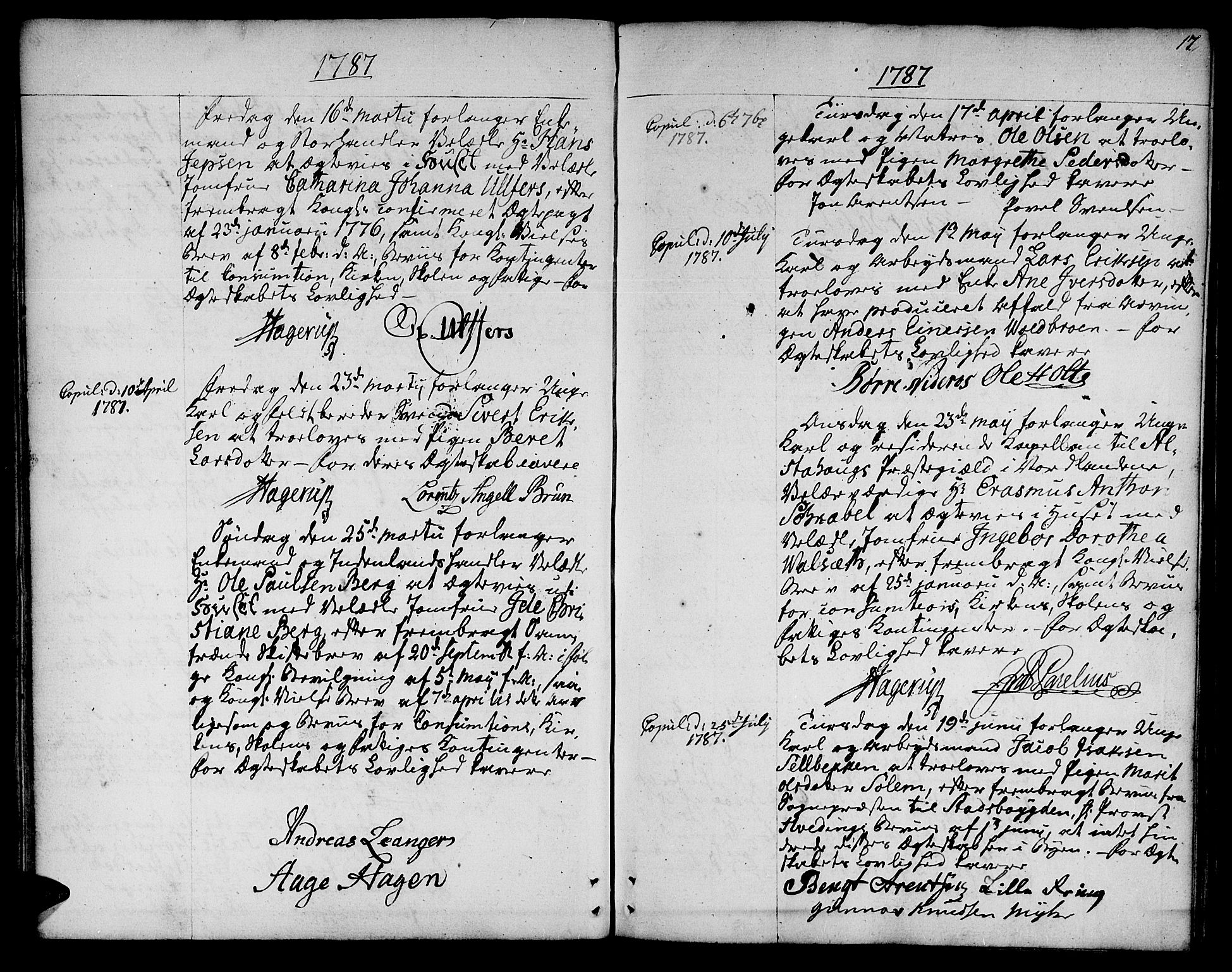 Ministerialprotokoller, klokkerbøker og fødselsregistre - Sør-Trøndelag, AV/SAT-A-1456/601/L0041: Parish register (official) no. 601A09, 1784-1801, p. 17