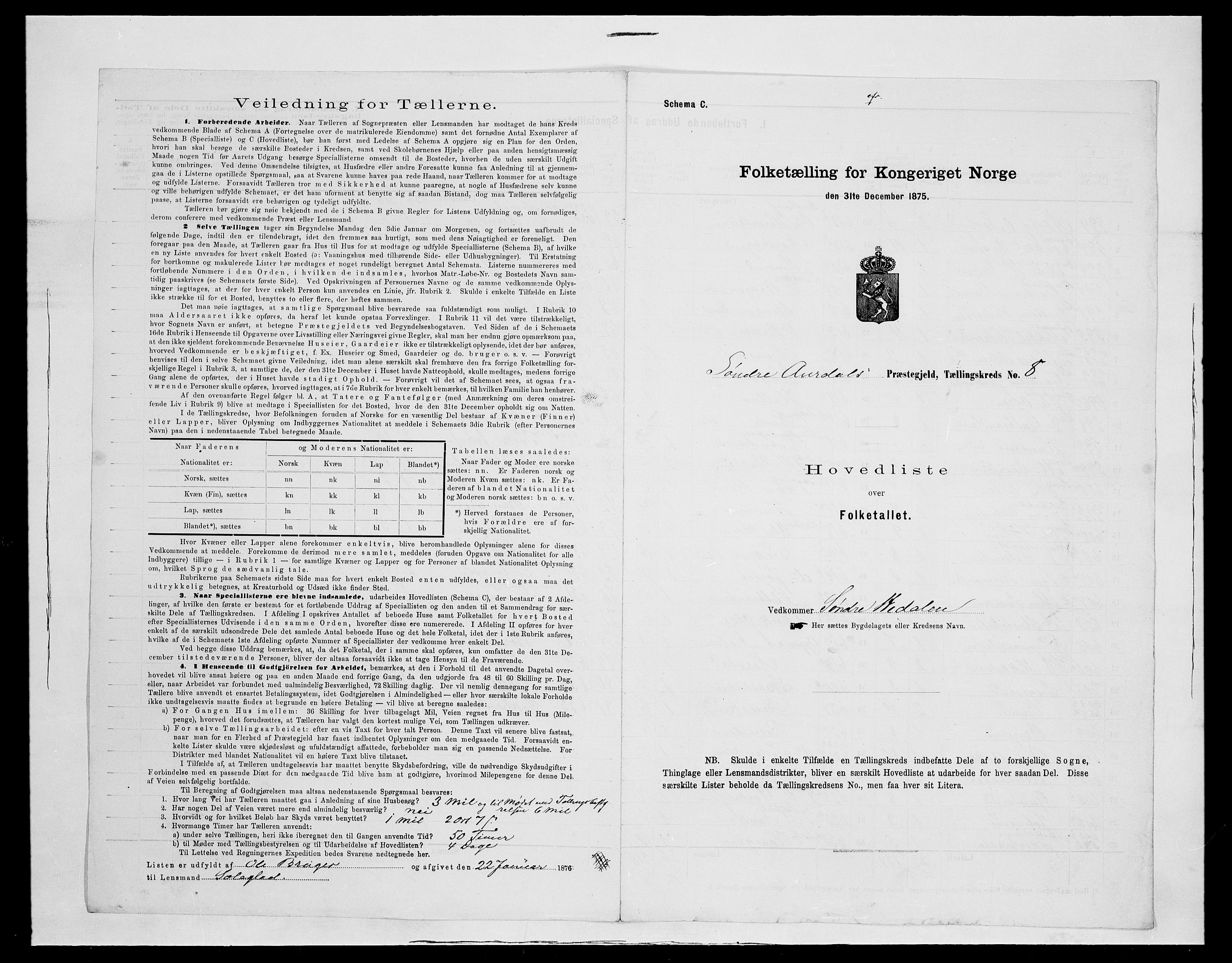 SAH, 1875 census for 0540P Sør-Aurdal, 1875, p. 48