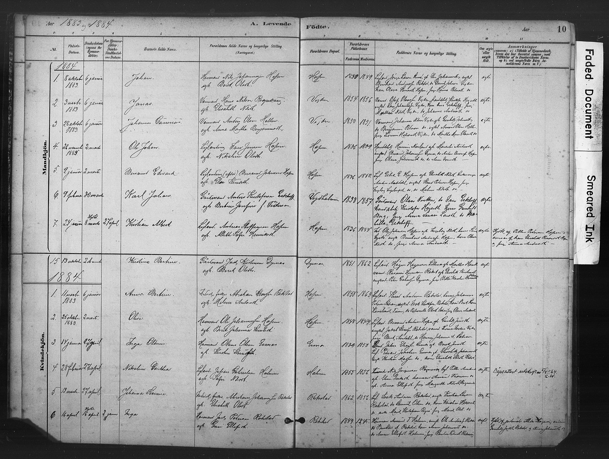 Ministerialprotokoller, klokkerbøker og fødselsregistre - Møre og Romsdal, SAT/A-1454/583/L0954: Parish register (official) no. 583A01, 1880-1906, p. 10
