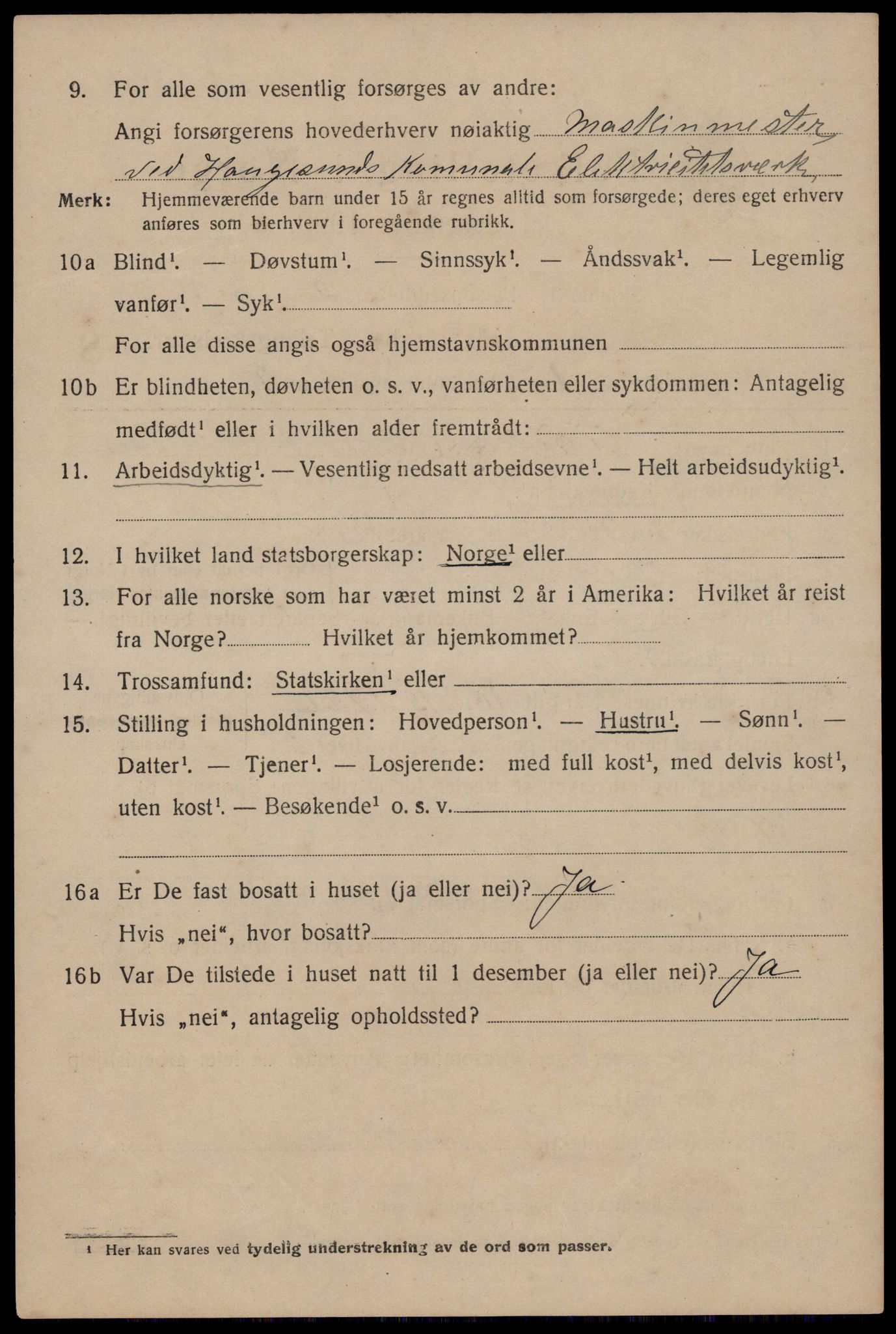 SAST, 1920 census for Haugesund, 1920, p. 27458