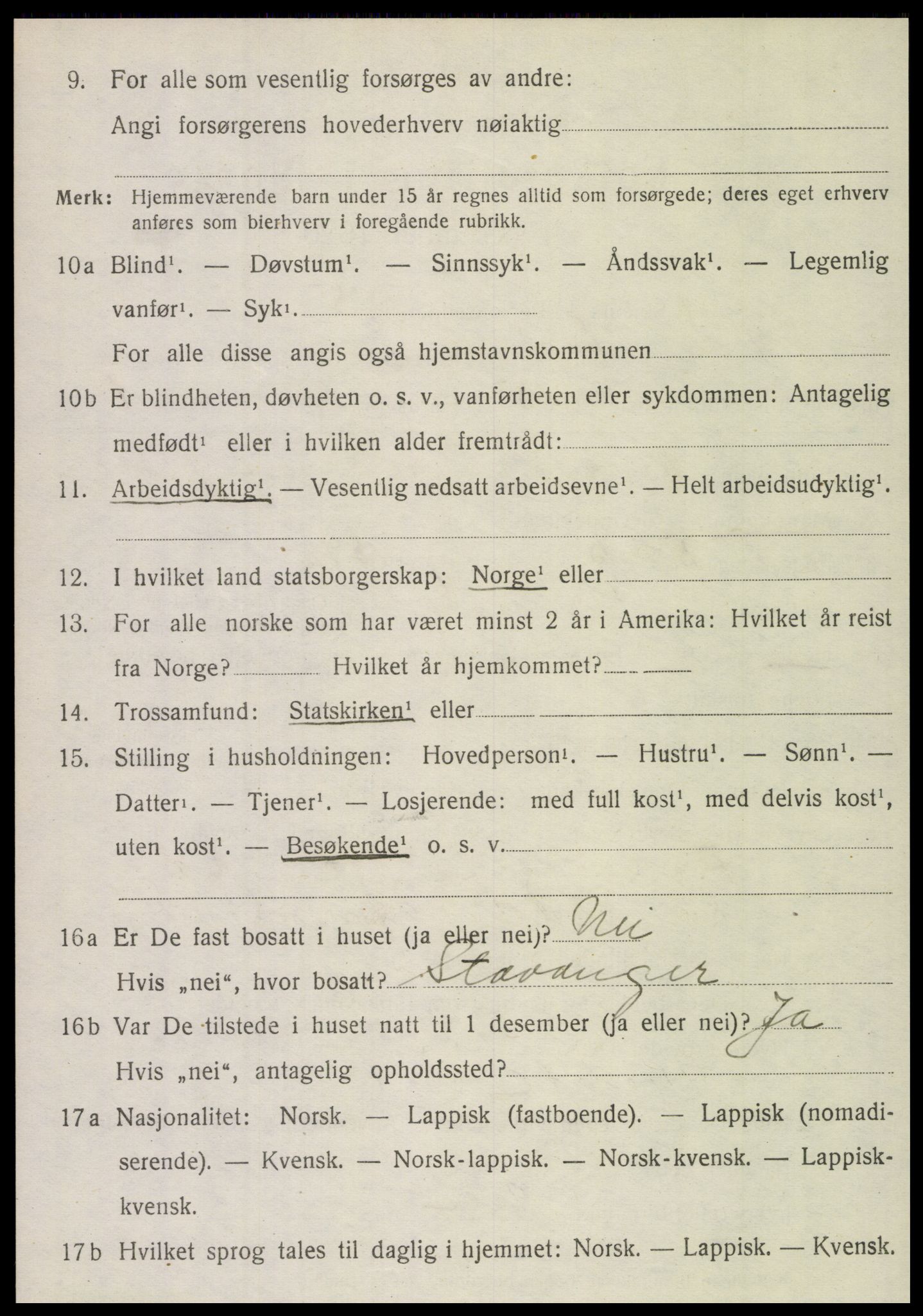 SAT, 1920 census for Brønnøy, 1920, p. 2037