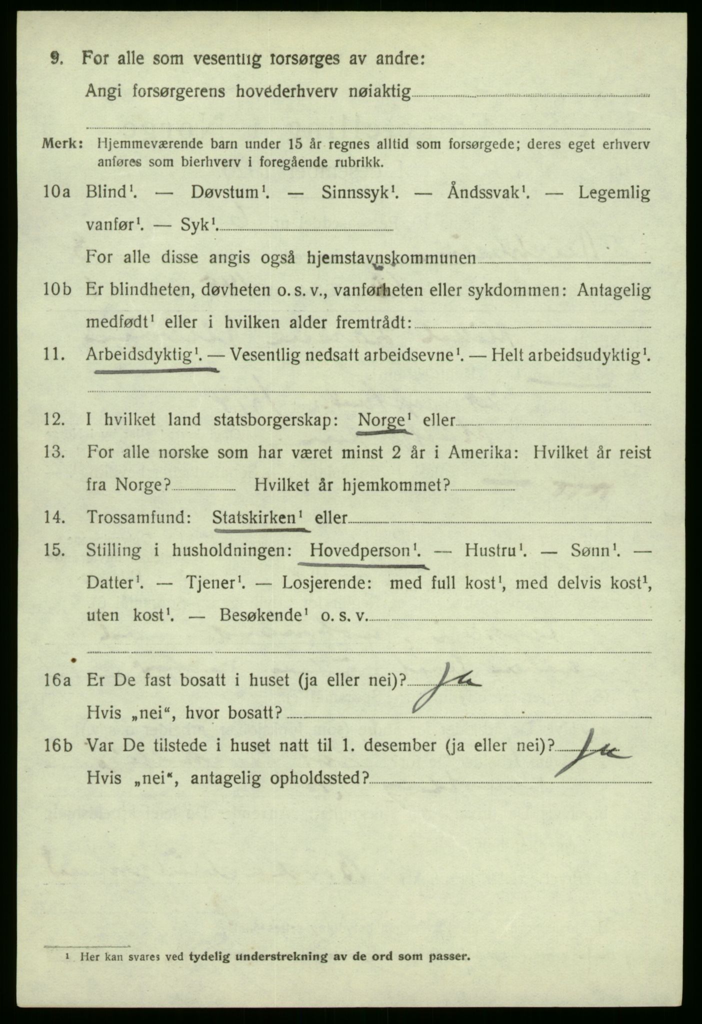 SAB, 1920 census for Austrheim, 1920, p. 1765