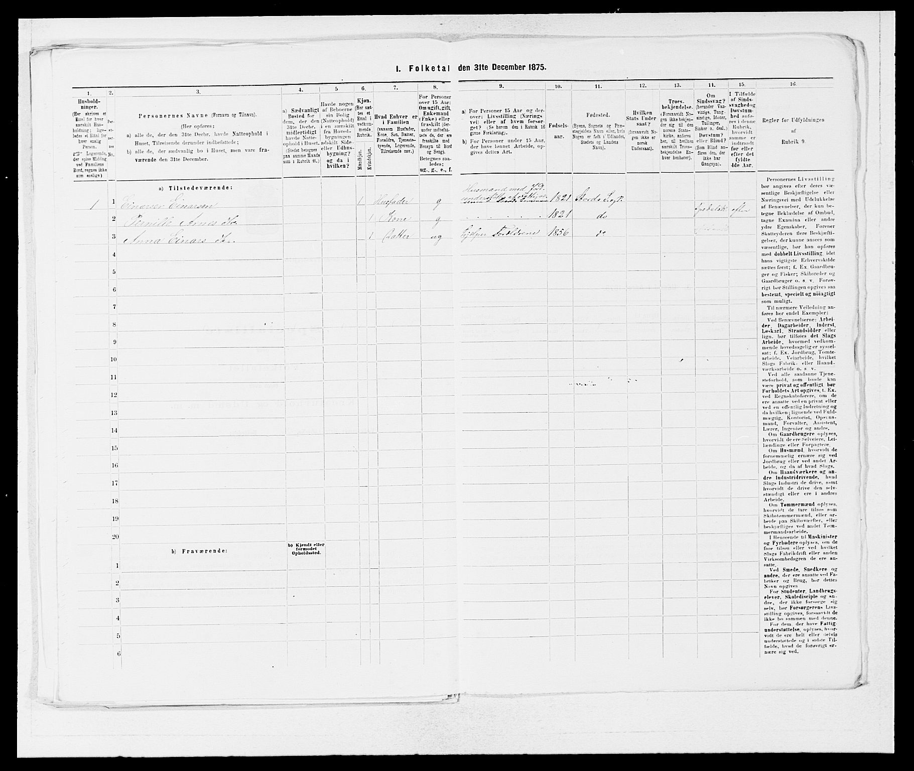 SAB, 1875 census for 1221P Stord, 1875, p. 252