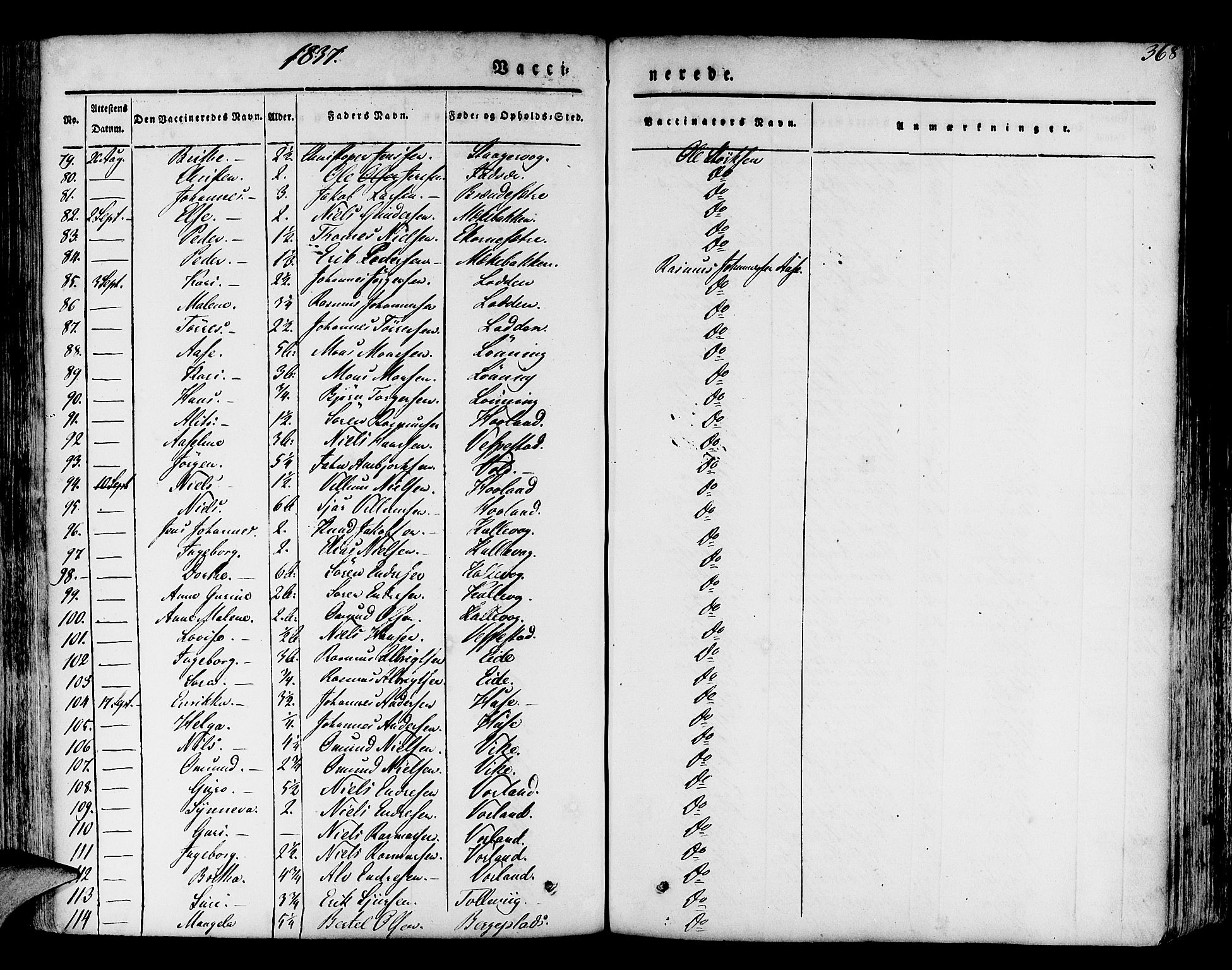 Finnås sokneprestembete, AV/SAB-A-99925/H/Ha/Haa/Haaa/L0006: Parish register (official) no. A 6, 1836-1850, p. 368