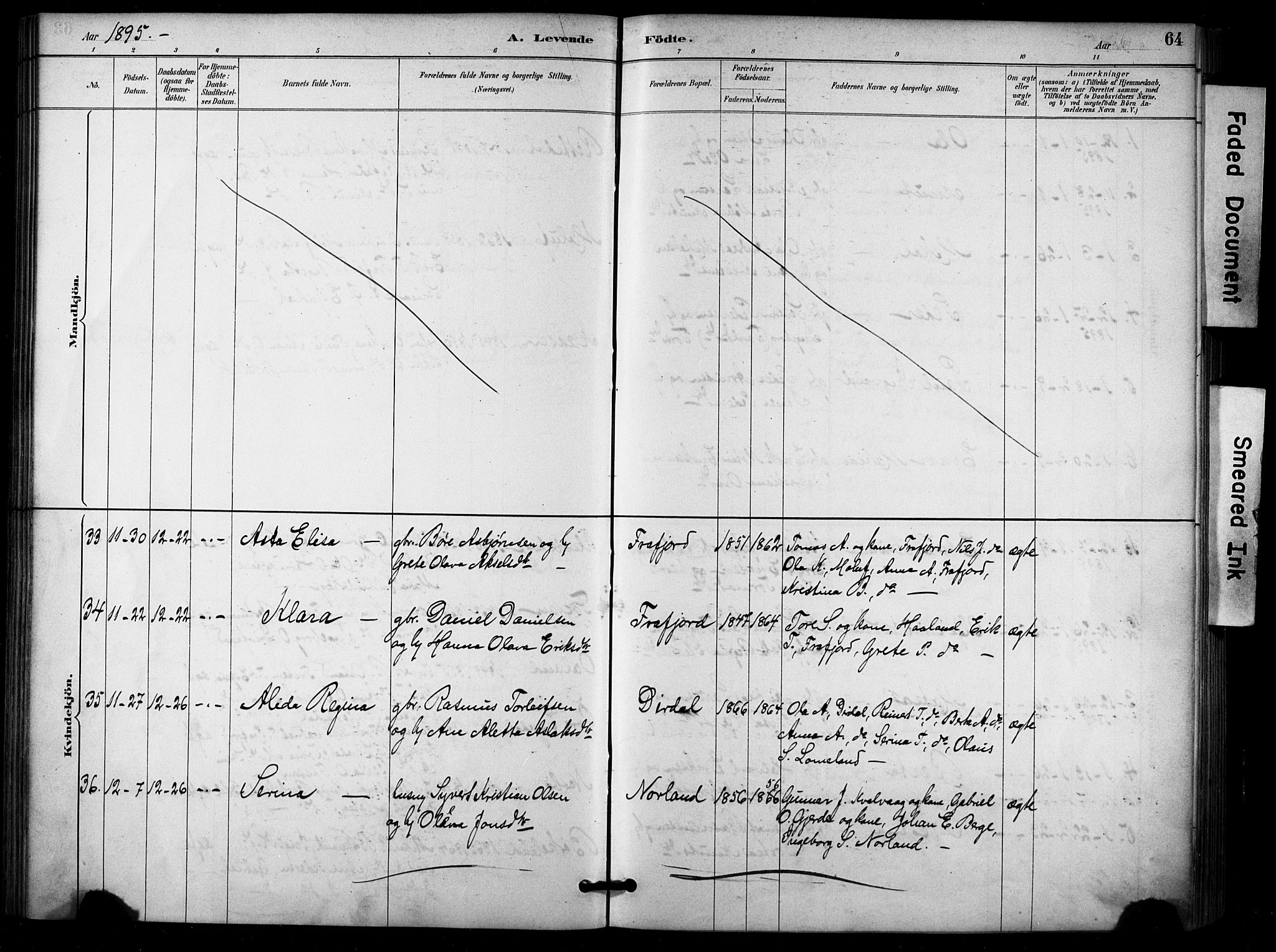 Høgsfjord sokneprestkontor, AV/SAST-A-101624/H/Ha/Haa/L0006: Parish register (official) no. A 6, 1885-1897, p. 64