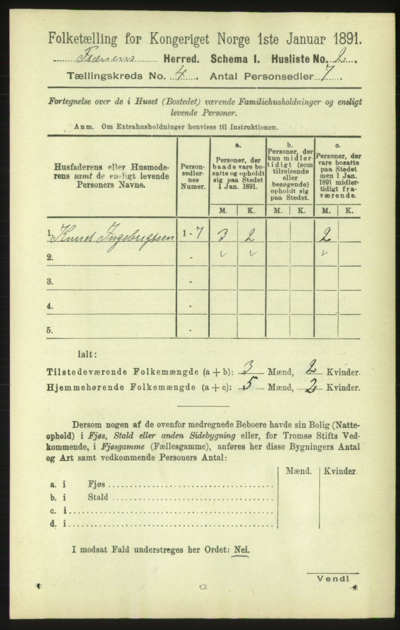 RA, 1891 census for 1548 Fræna, 1891, p. 1787