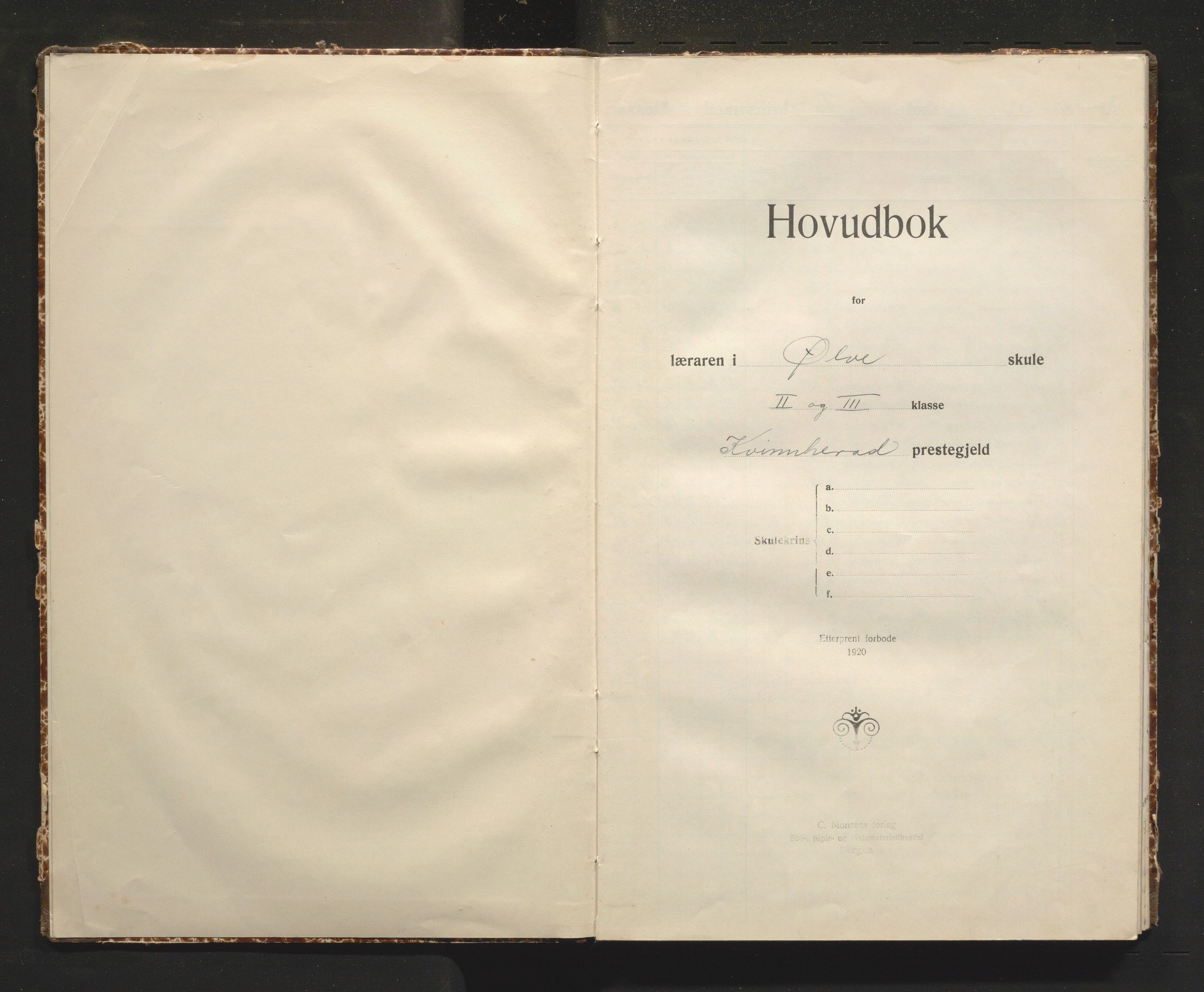 Kvinnherad kommune. Barneskulane, IKAH/1224-231/F/Fb/L0005: Skuleprotokoll for Husa og Ølve Skule , 1940-1969