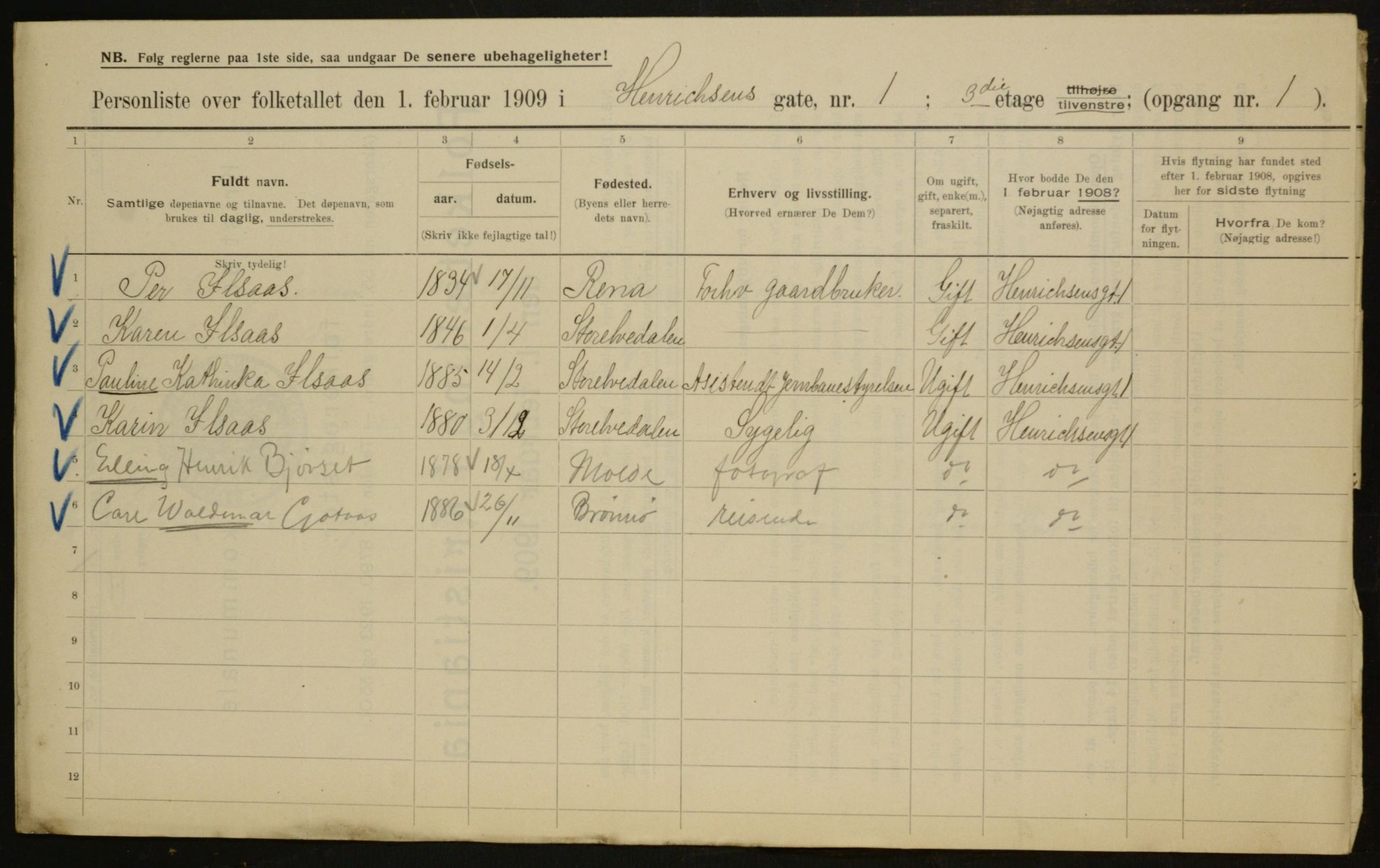 OBA, Municipal Census 1909 for Kristiania, 1909, p. 34920