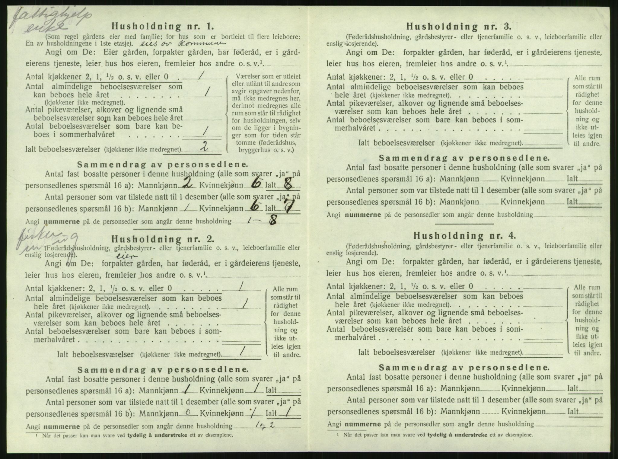 SAT, 1920 census for Brønnøy, 1920, p. 1171